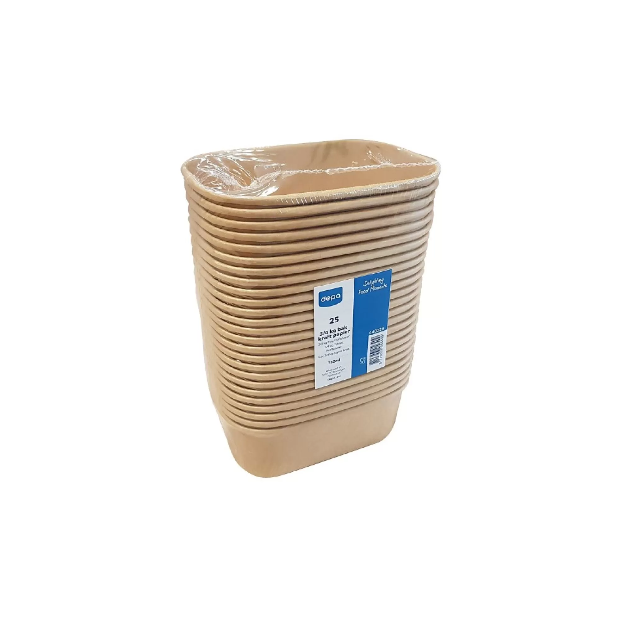 Online 3/4Kg Bak Kraft Papier 750Ml 25 Stuks Take-Away