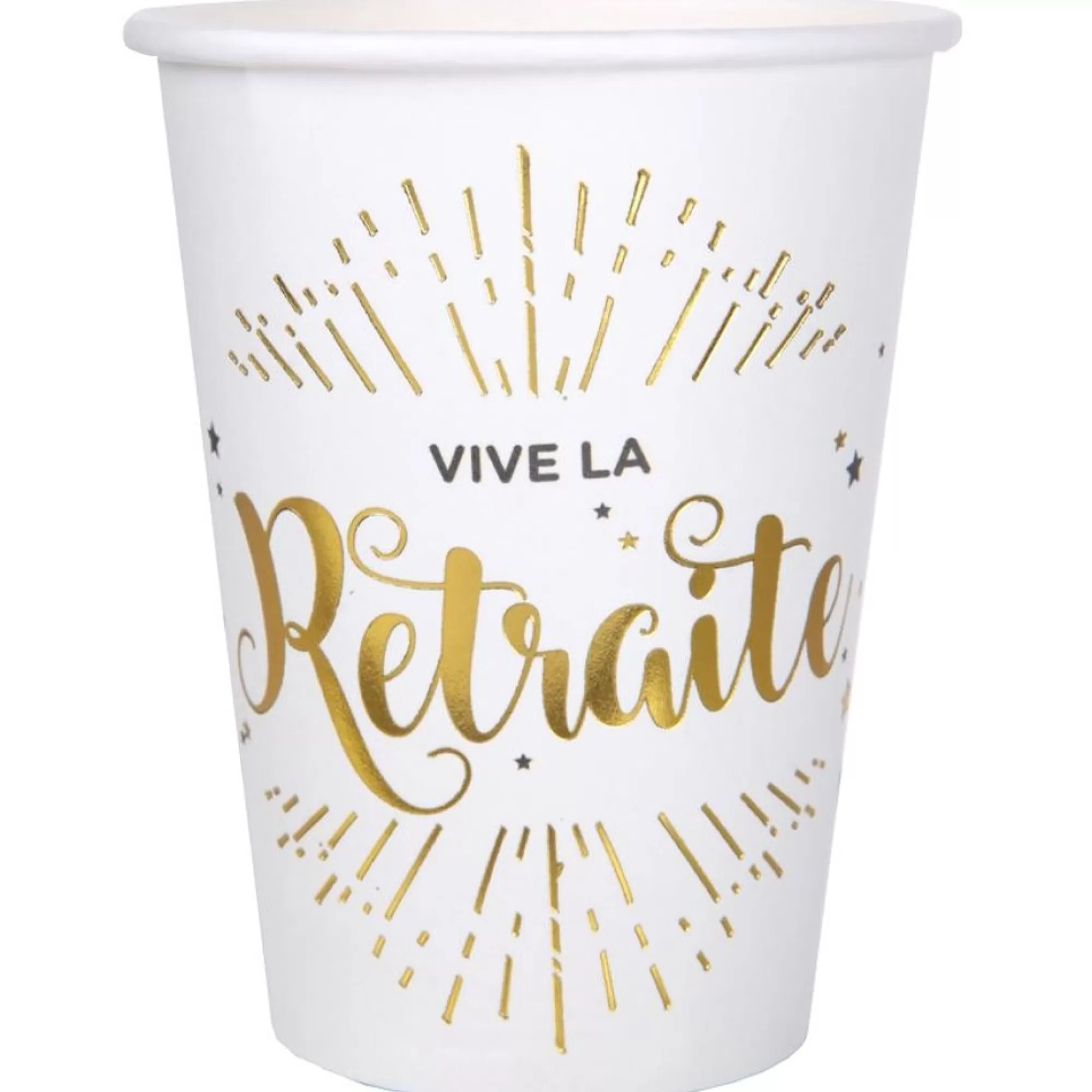 Hot Beker "Vive La Retraite" 270Ml 7,8Cm 10 Stuks Koude Dranken