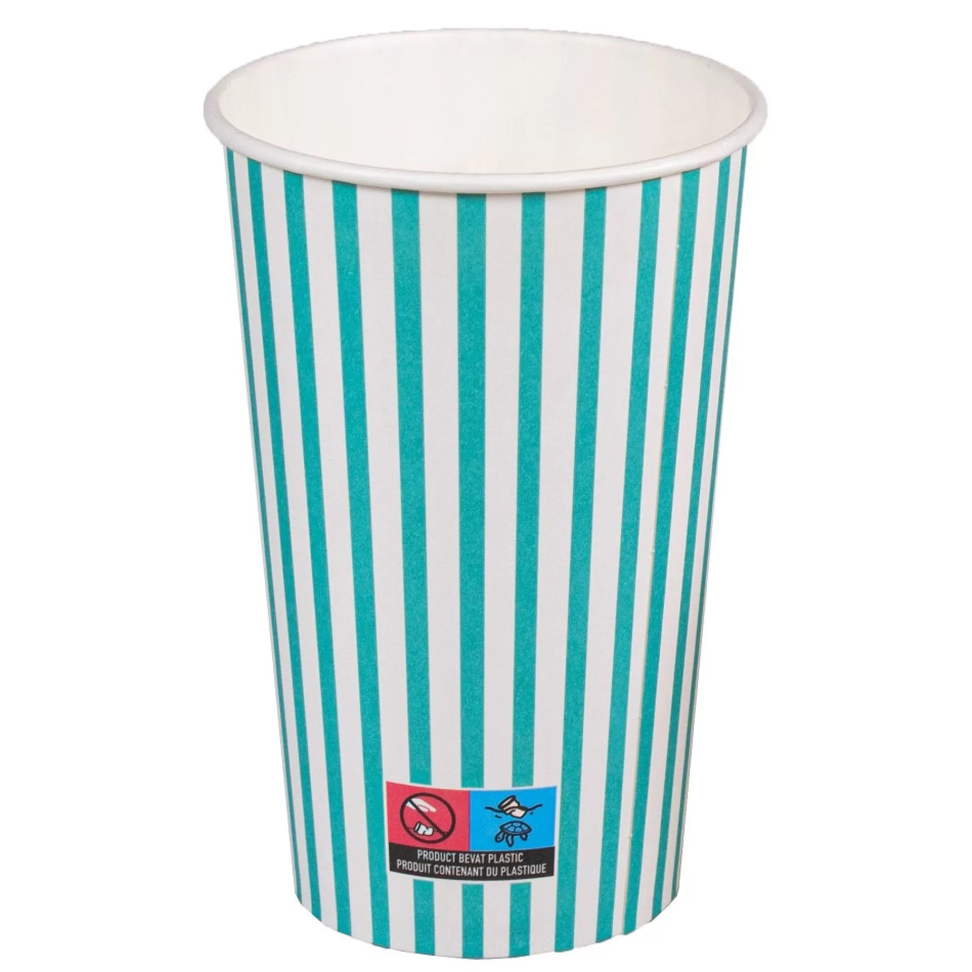 Outlet Beker Warme En Koude Dranken Blauw/Wit 400Ml 89,7Mm Karton Pe Laag 25 Stuks Warme Dranken