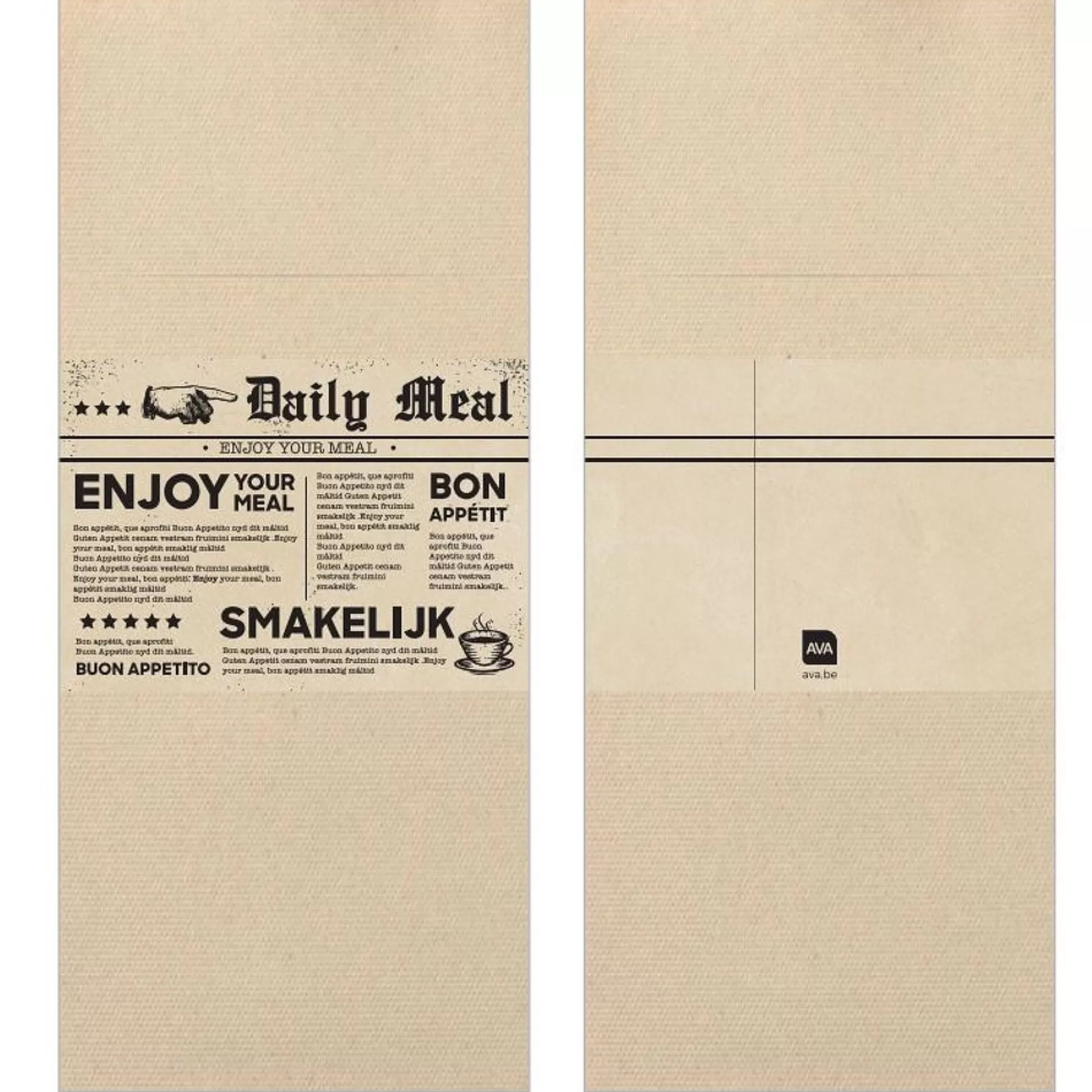 Flash Sale Bestekpochette Naturel 40X33Cm Pochello Double Point + Wikkel Daily Meal 50 Stuks Bestekzakjes