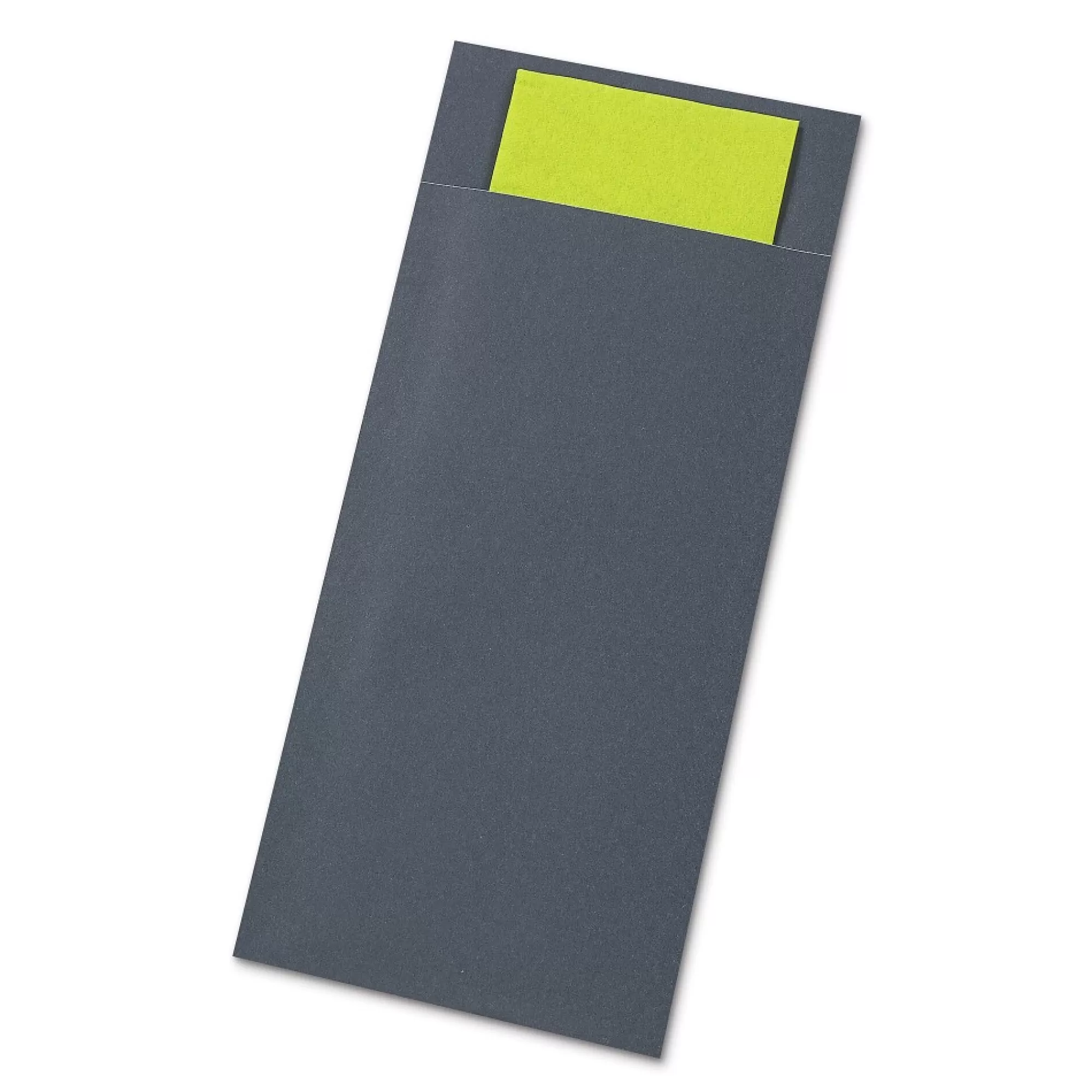 Cheap Bestekzakjes Stone Grey + Servet Lime Green 100 Stuks Bestekzakjes