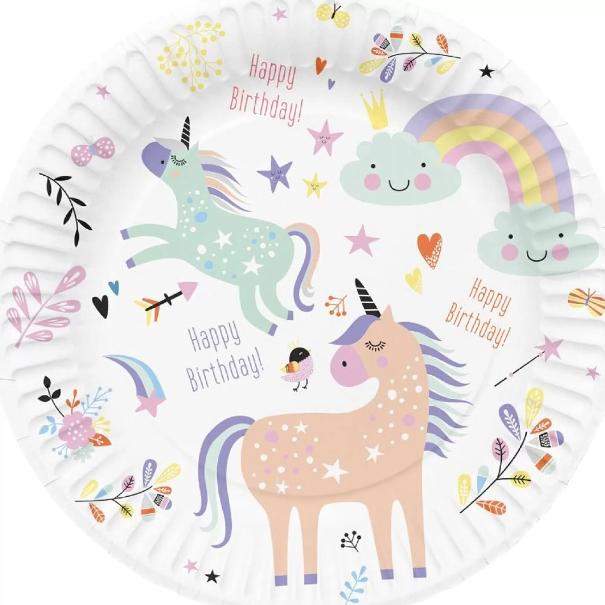 Shop Bord Karton Unicorns & Rainbows 23Cm 8 Stuks Borden