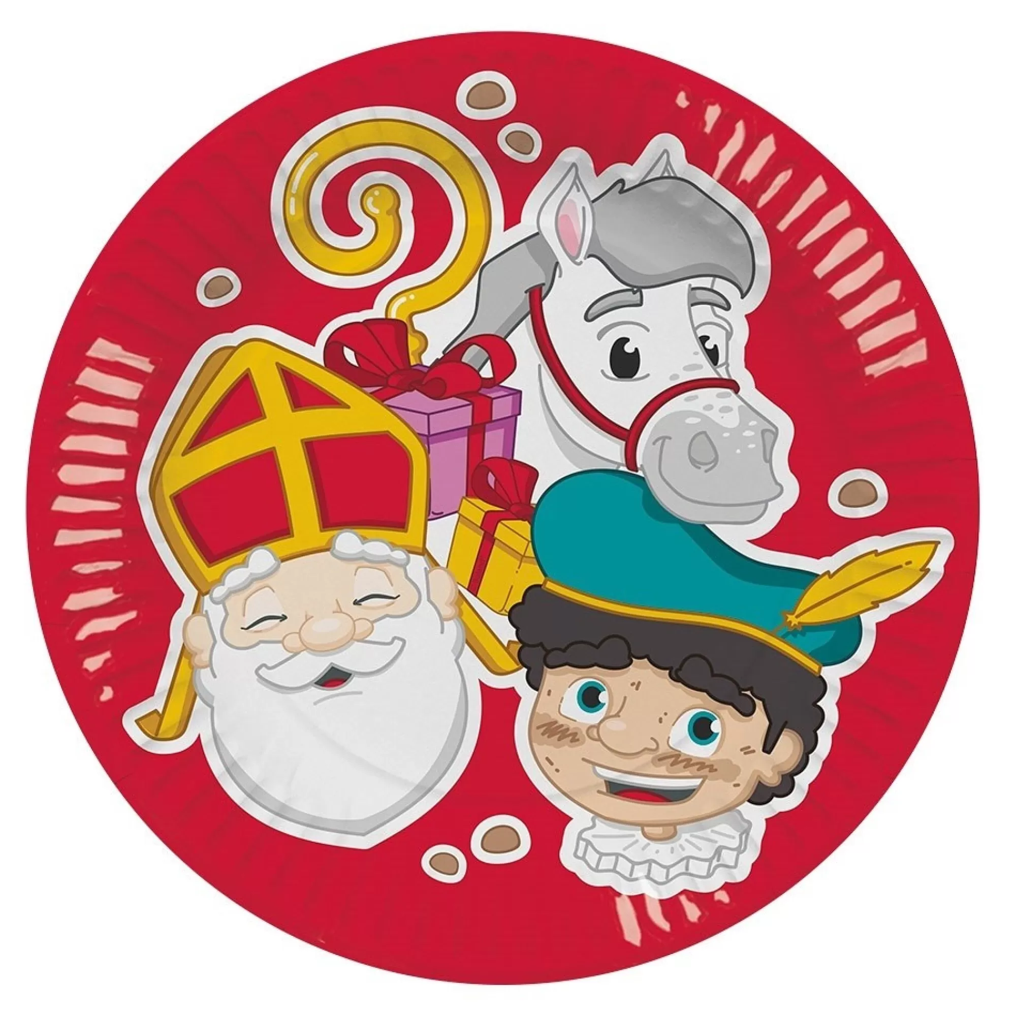 Best Bord Papier Sinterklaas 23Cm 10 Stuks Borden