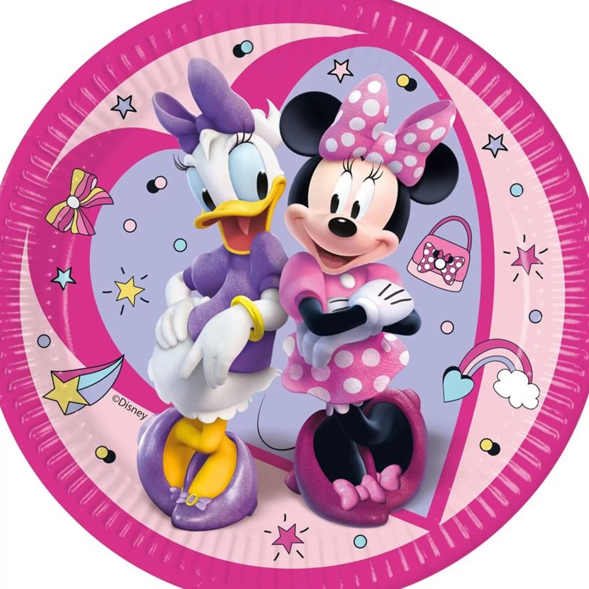 Store Borden Minnie Mouse 23Cm Karton 8 Stuks Borden