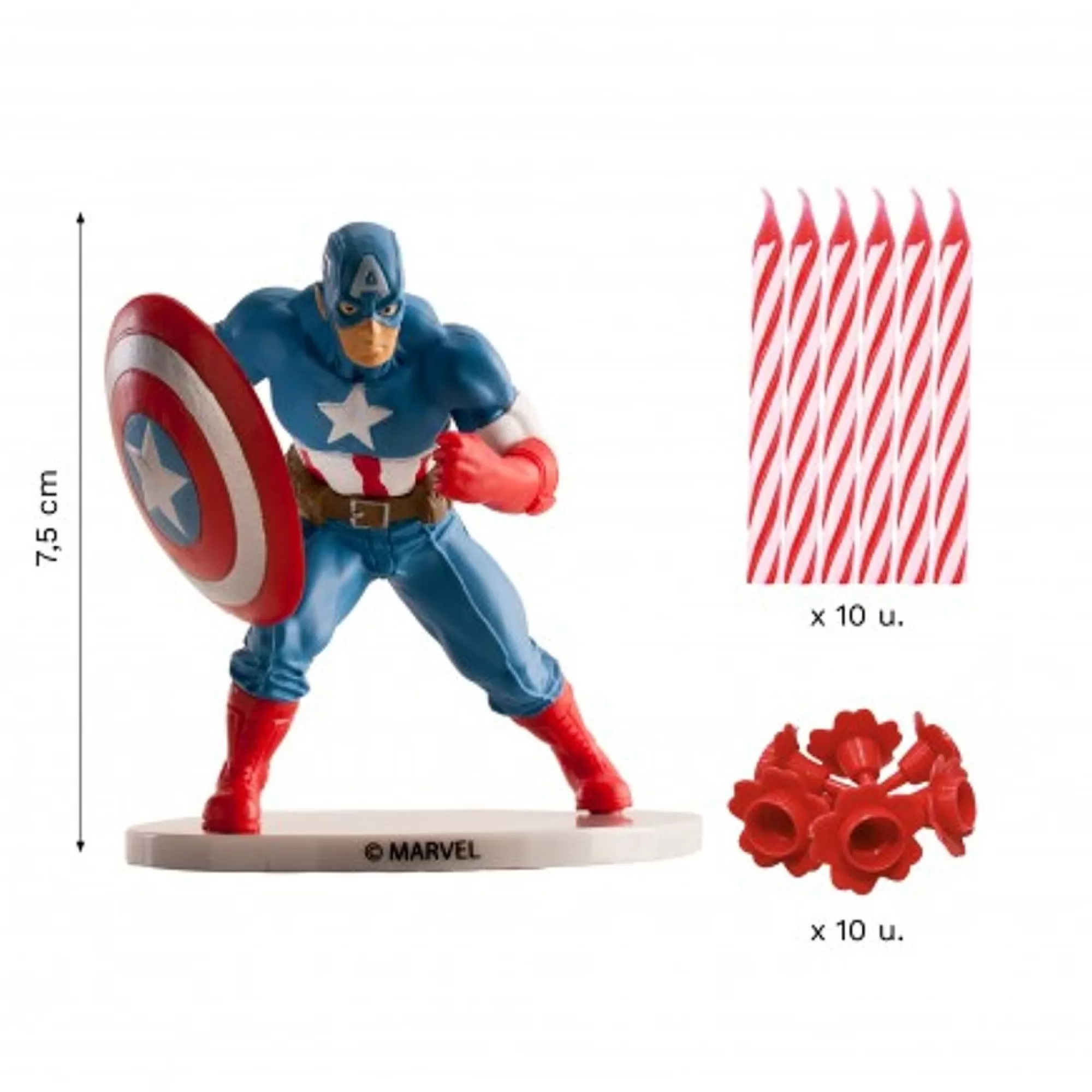 Outlet Cake Topper Avengers Captain America Pvc Desserts