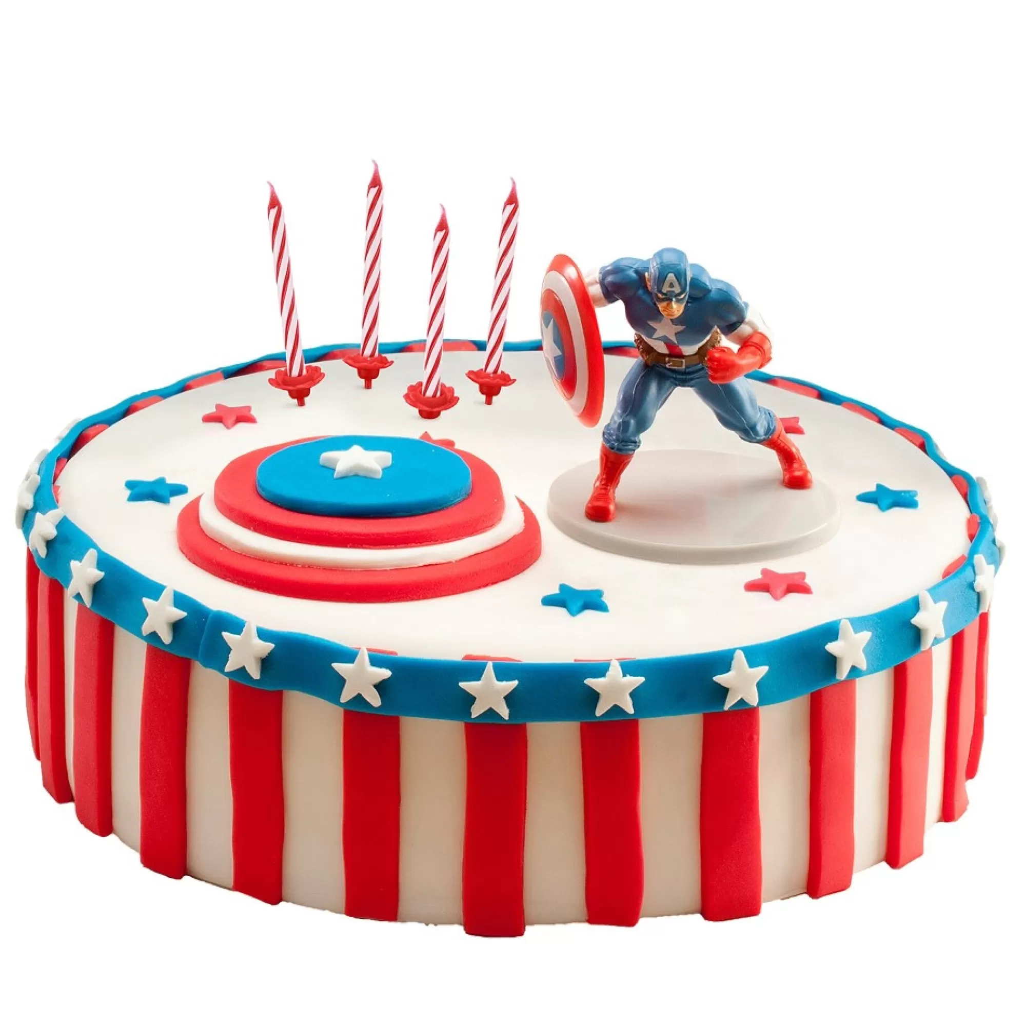 Outlet Cake Topper Avengers Captain America Pvc Desserts