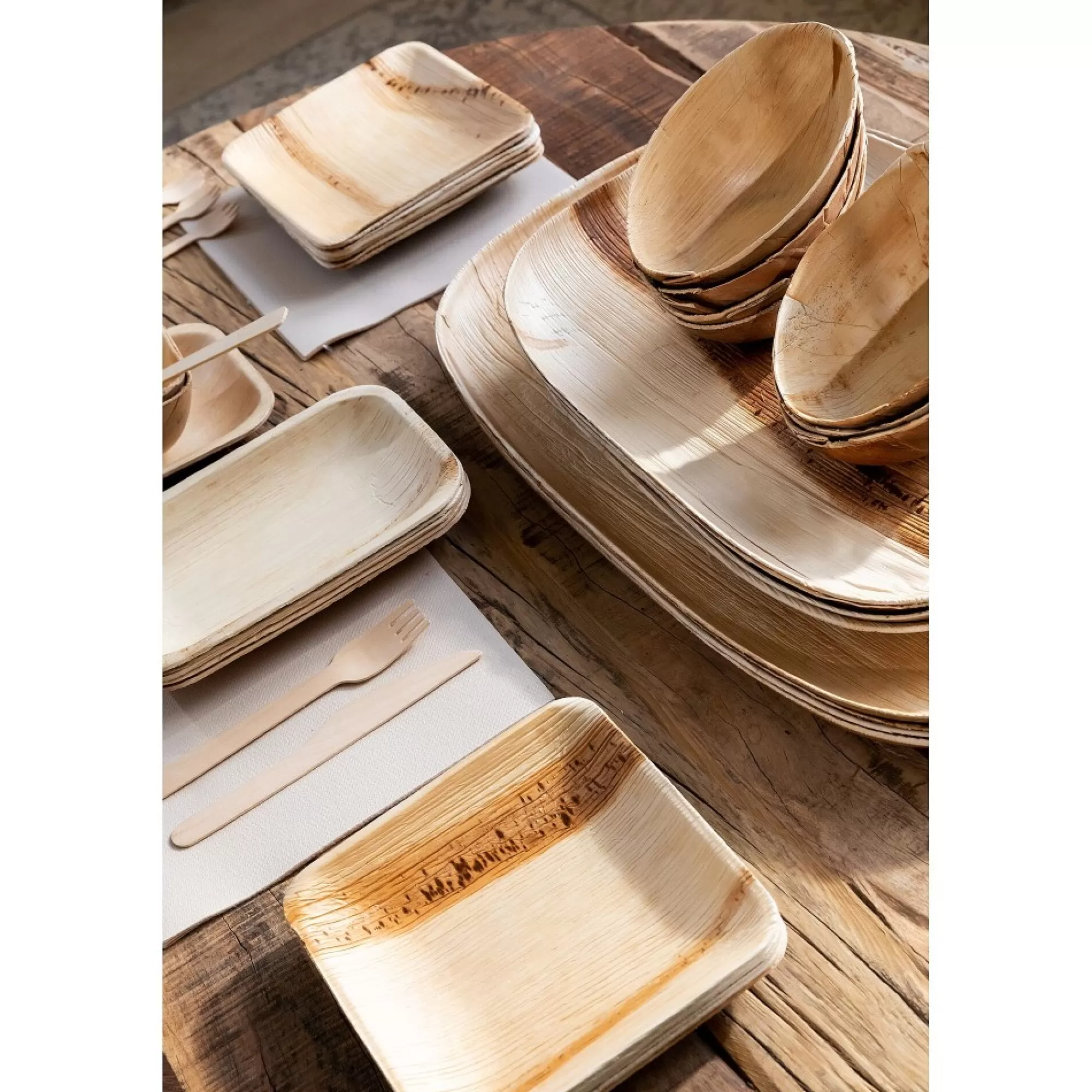 Clearance Catering Plateau Palmblad 35X24X2,5Cm 10 Stuks Allerlei