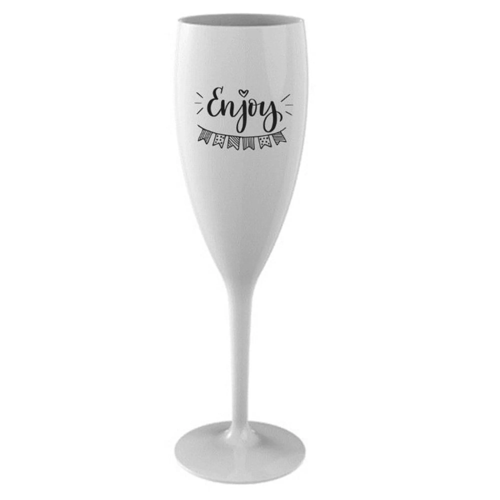 Flash Sale Champagneglas Herbruikbaar 'Enjoy' Wit 120Ml Glazen