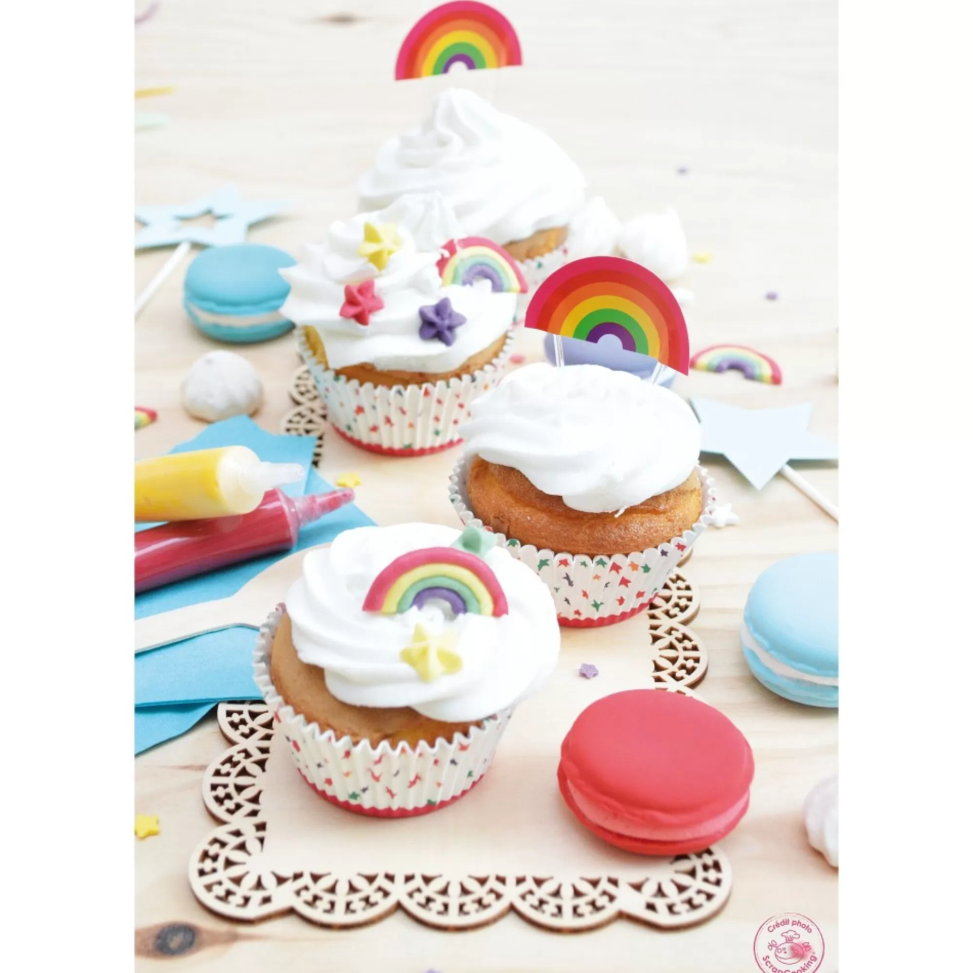 Shop Cupcakevormpjes + Topper Regenboog 24 Stuks Cadeautips