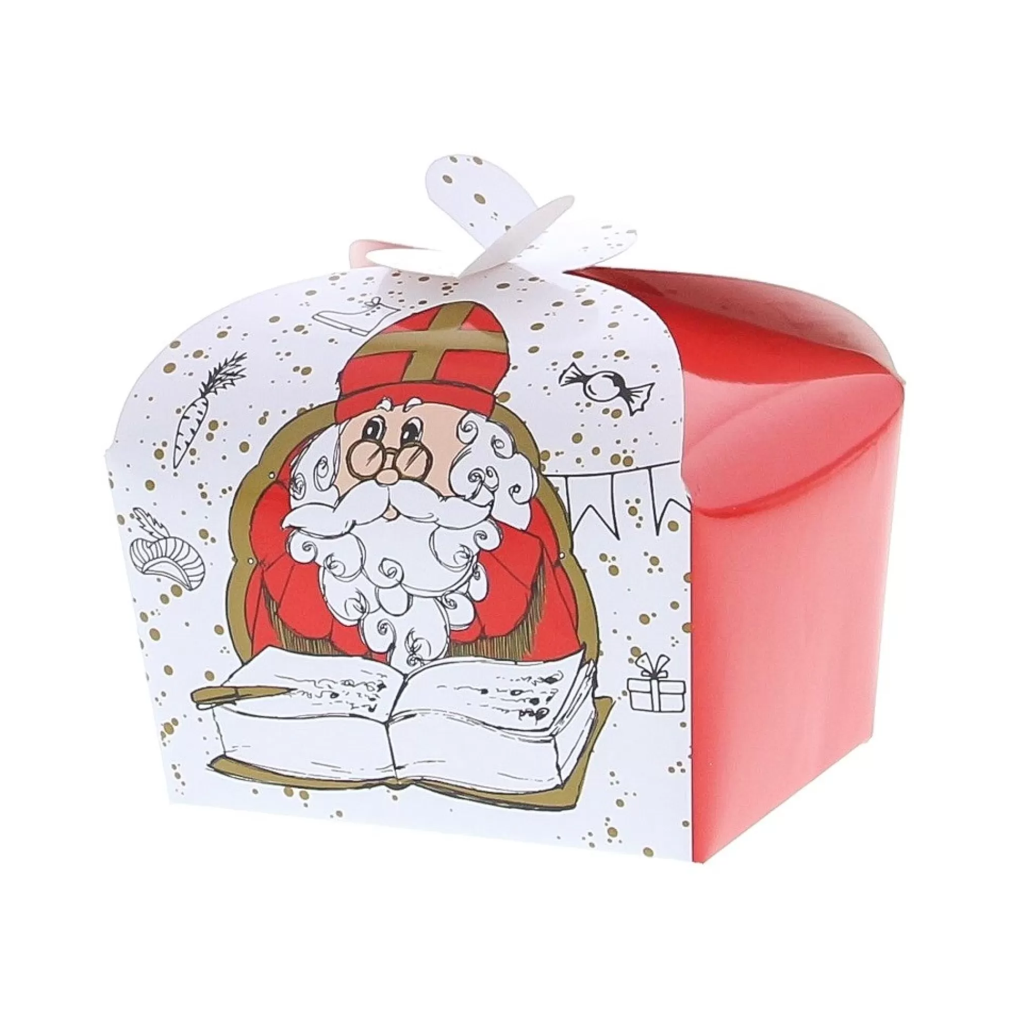 Best Sale Doos Met Vlindersluiting Sinterklaas Vintage Boek 250G 10,5X8,5X8,5Cm Desserts
