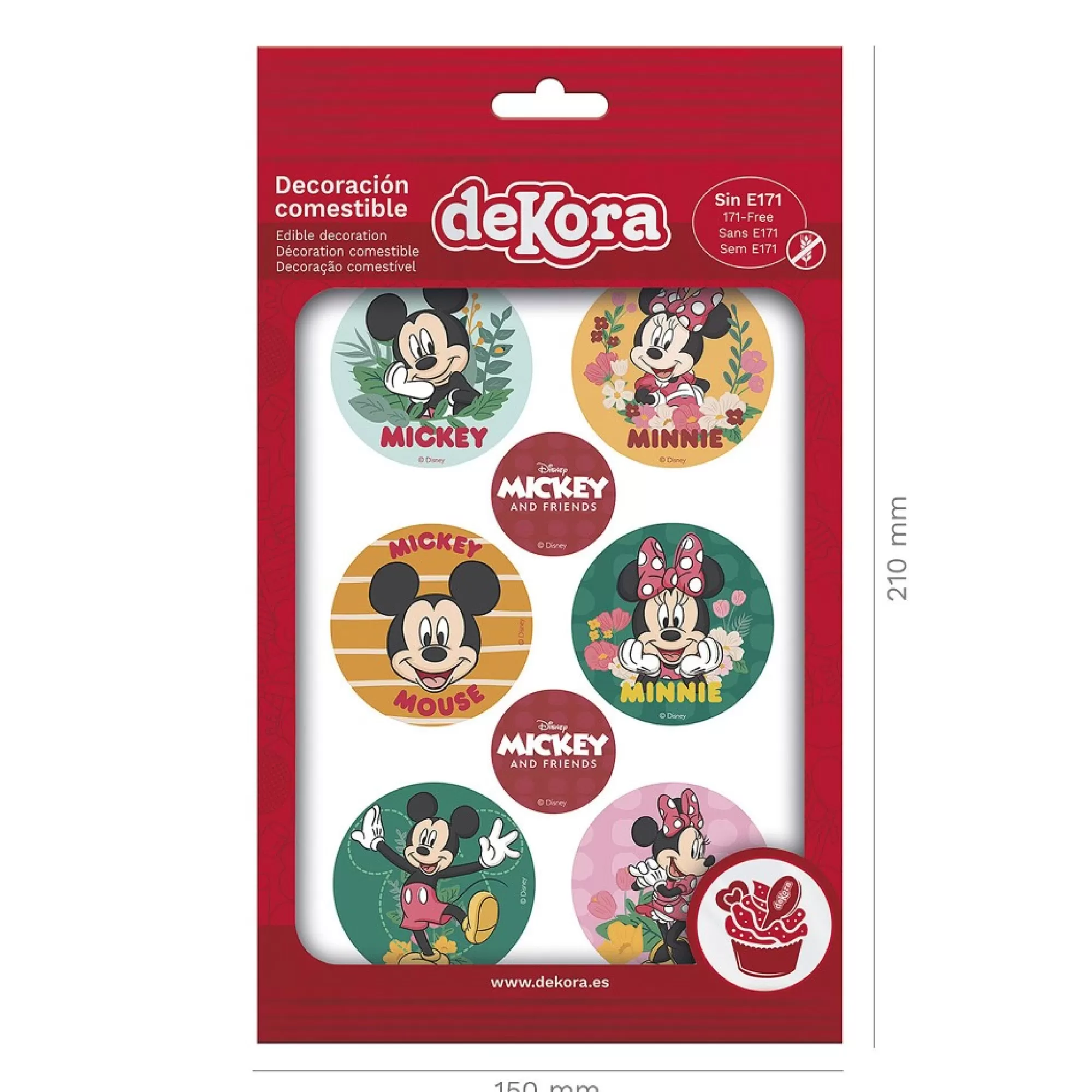 Online Eetbaar Label Voor Cupcakes Mickey & Minnie Mouse 5,8Cm 6 Stuks Desserts