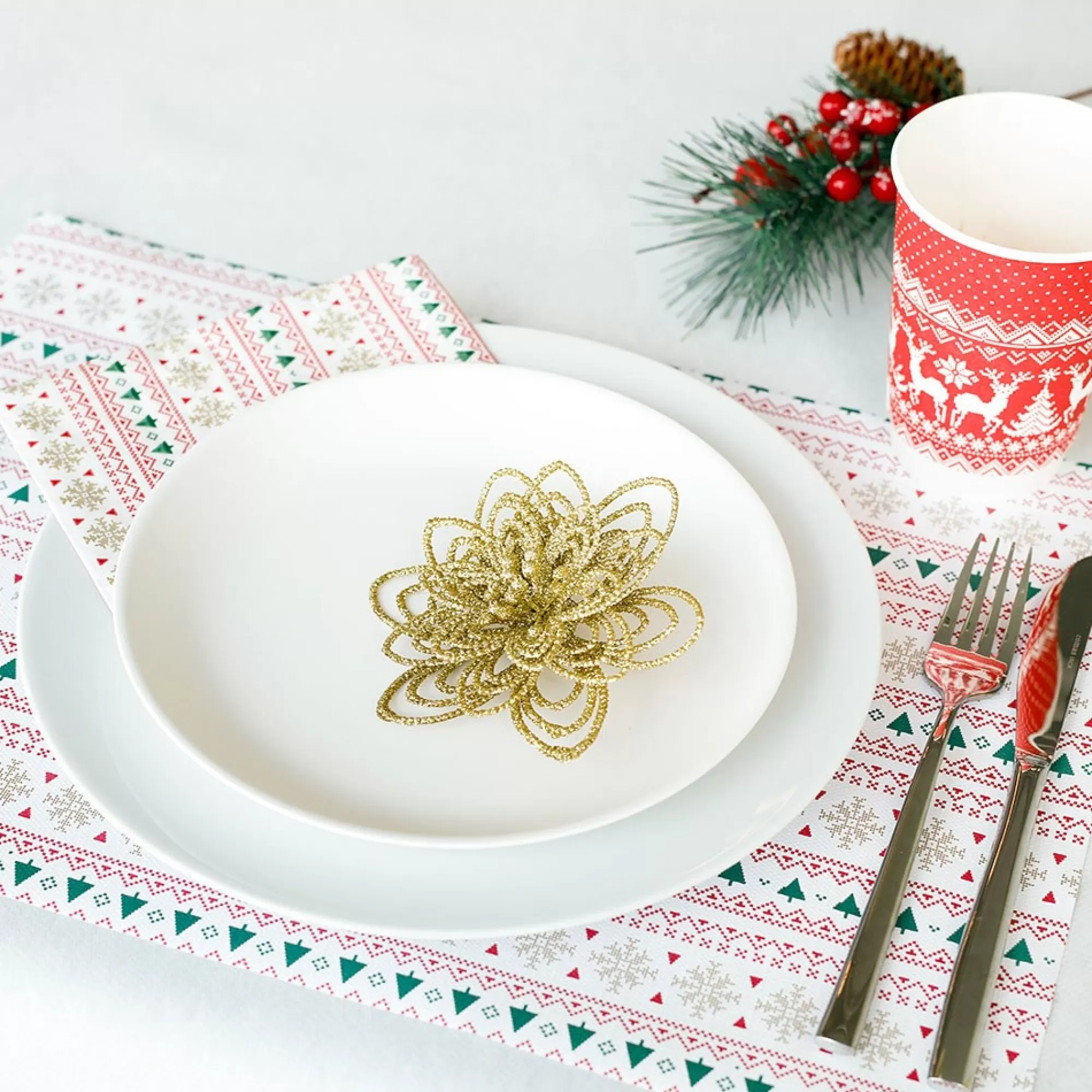 Clearance Placemat Xmas Time 30X43Cm 60G/M 50 Stuks Placemats