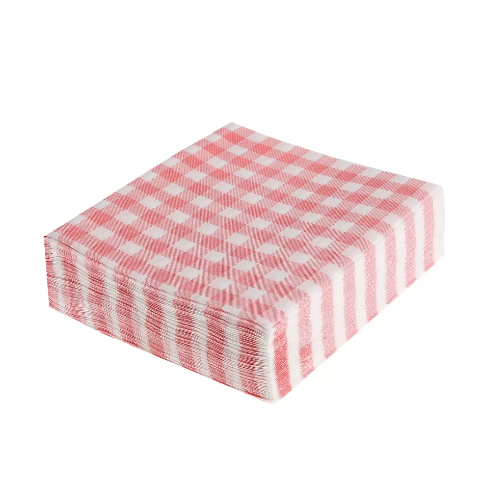 New Servetten Vichy Red 33X33Cm 1-Laags 500 Stuks Servetten