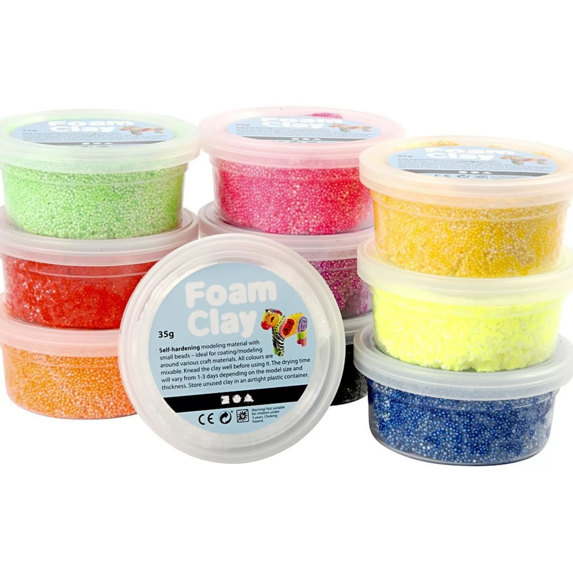 Best Foam Clay Basic Assortiment 35G 10 Stuks Cadeautips