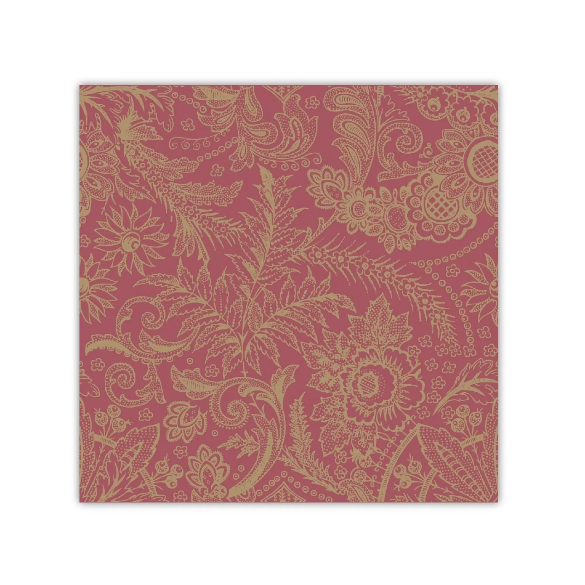 Clearance Servetten Fay Bordeaux Gold 40X40Cm 25 Stuks Servetten