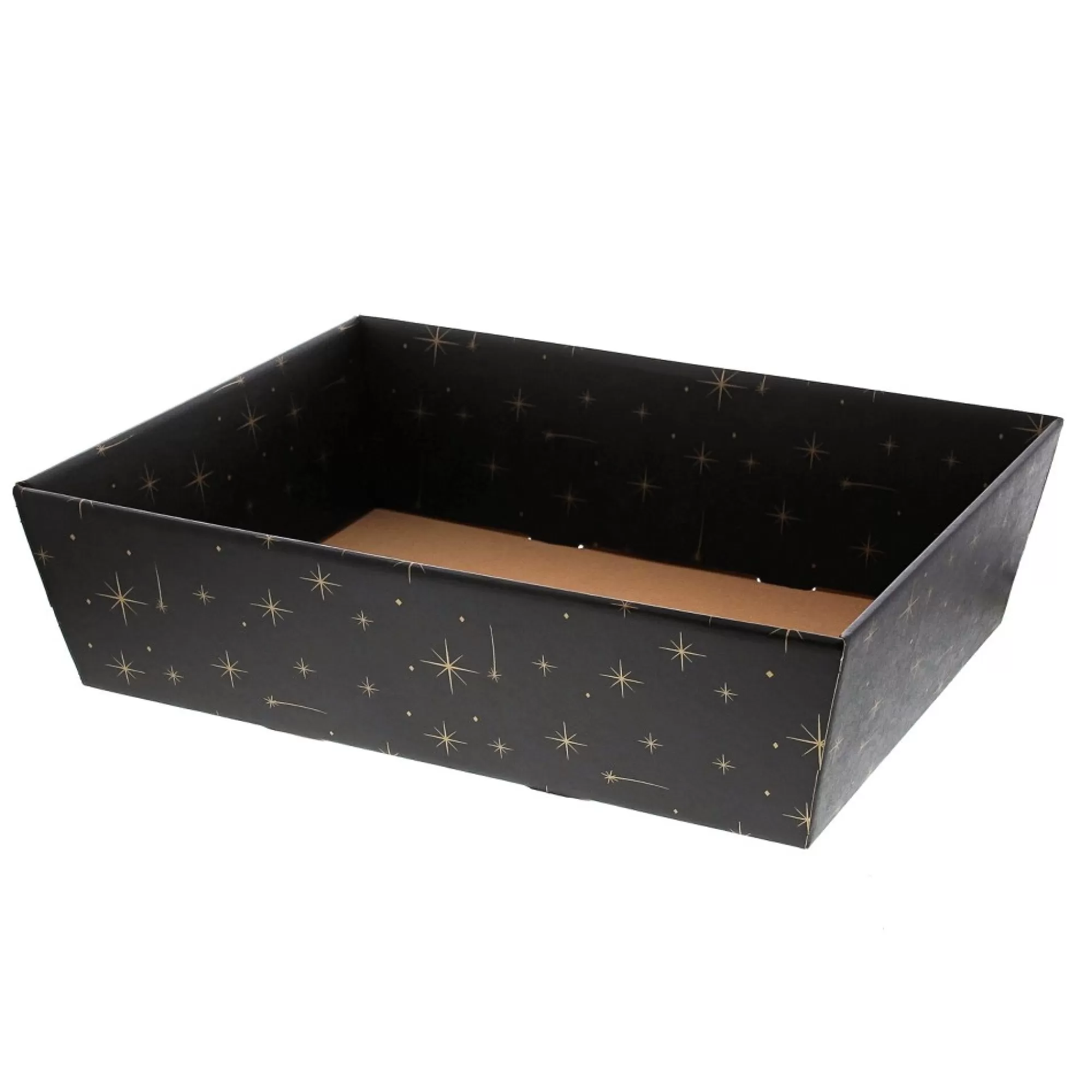 Hot Geschenkmand Zwart Sterren 40X30X11,5Cm Karton Geschenkverpakking