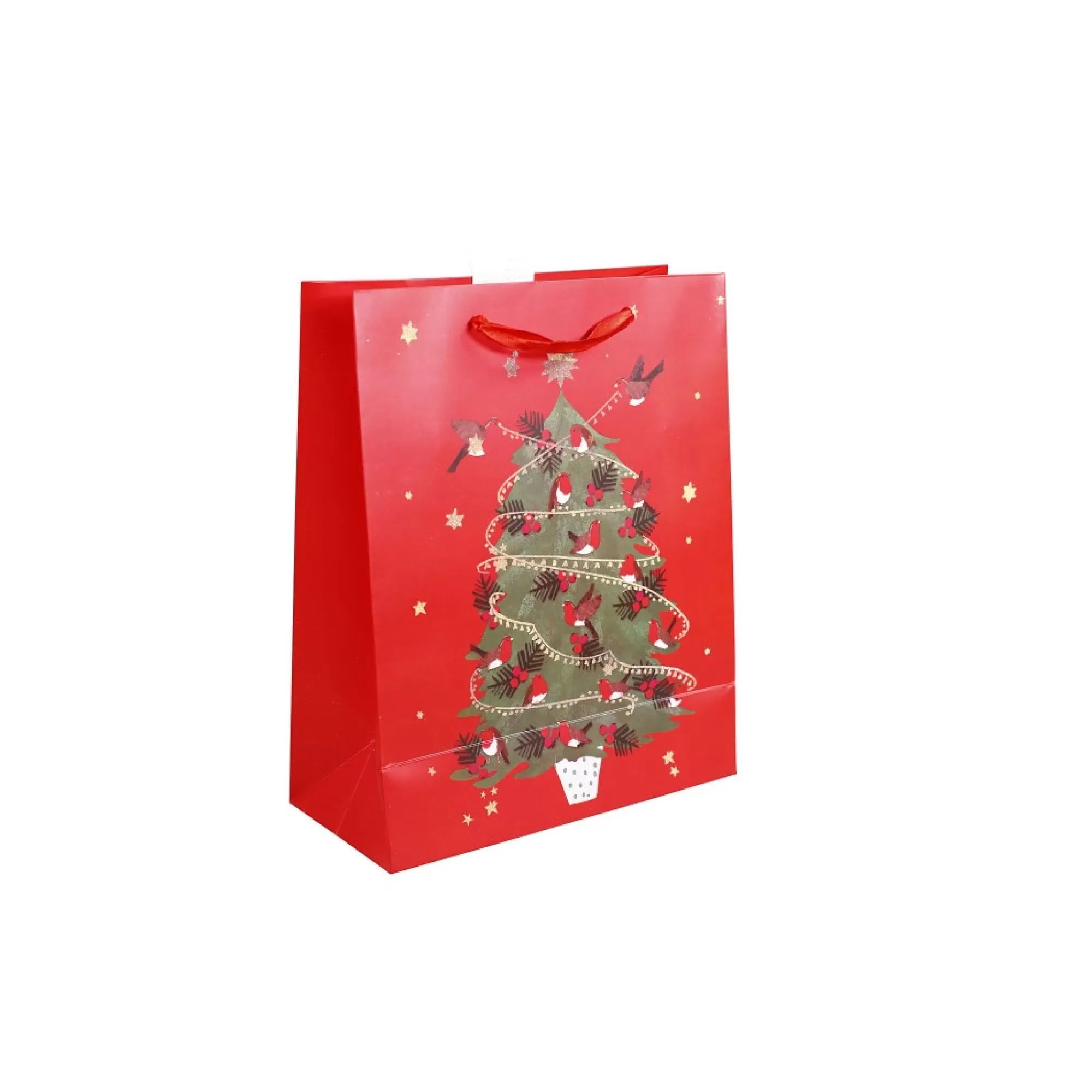 Fashion Geschenkzak Kerstboom 26X12X32Cm Rood Geschenkverpakking