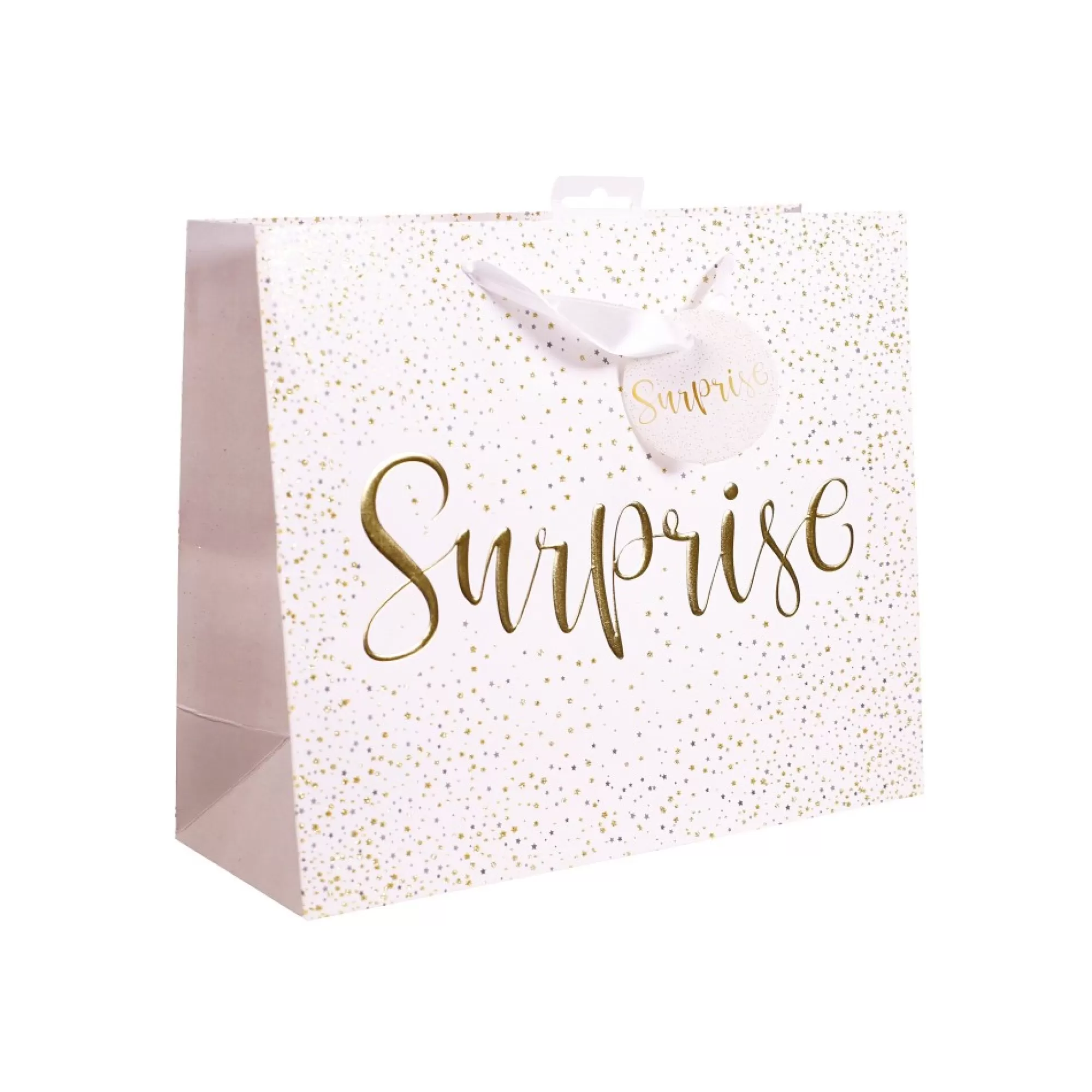 Shop Geschenkzak Wit-Goud 31X12X26Cm "Surprise" Geschenkverpakking