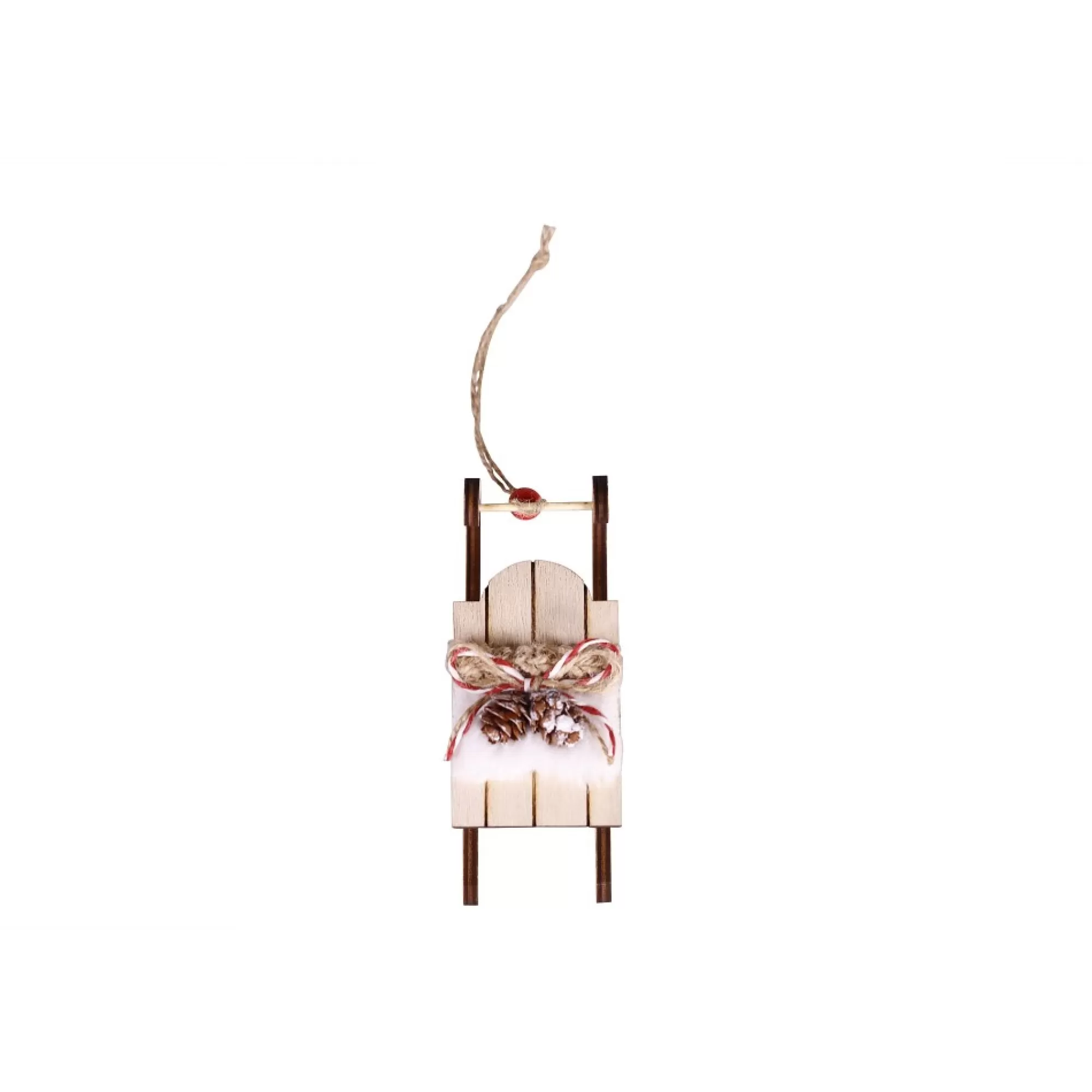 Store Hanger Slee In Naturel Hout 22X5,2X4,5Cm Boomdecoratie