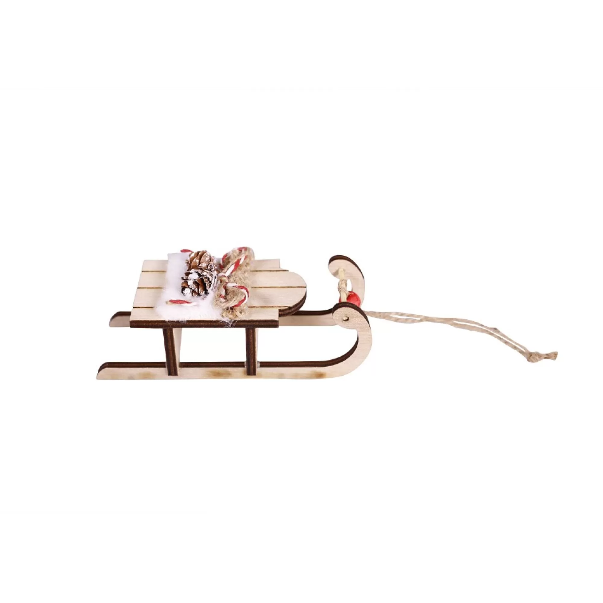 Store Hanger Slee In Naturel Hout 22X5,2X4,5Cm Boomdecoratie