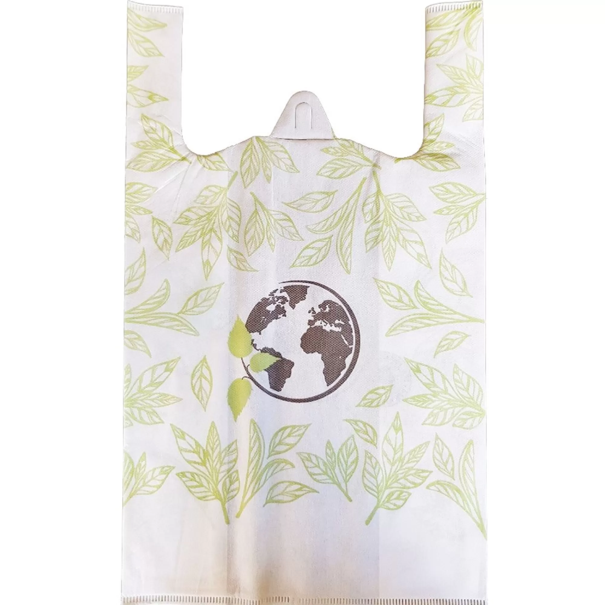 Sale Hemddraagtas Non Woven 30+8X50Cm 40G/M Wit Standaard Bedrukt 50 Stuks Zakken