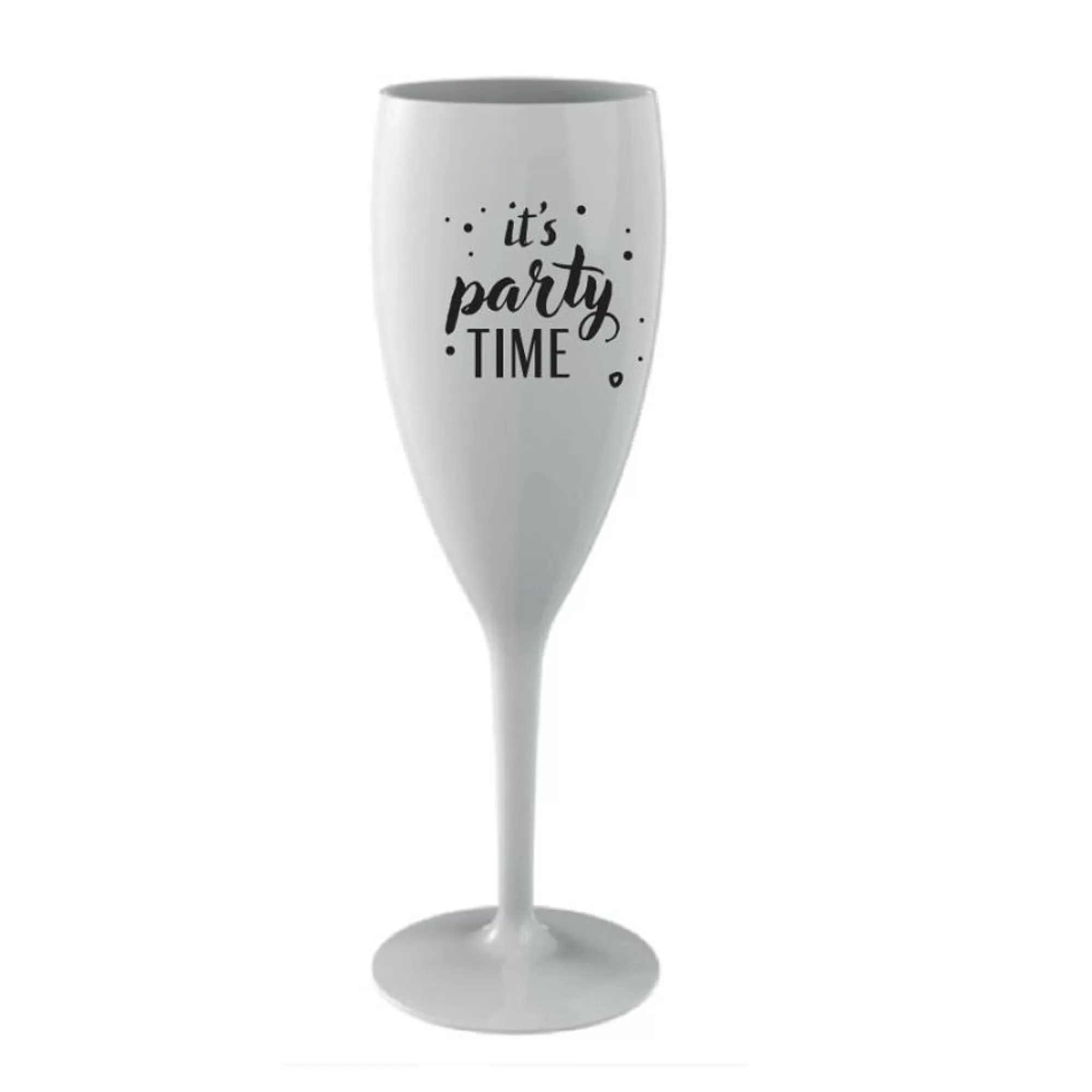 Cheap Herbruikbaar Champagneglas 'It's Party Time' Onbreekbaar Wit 120Ml Glazen