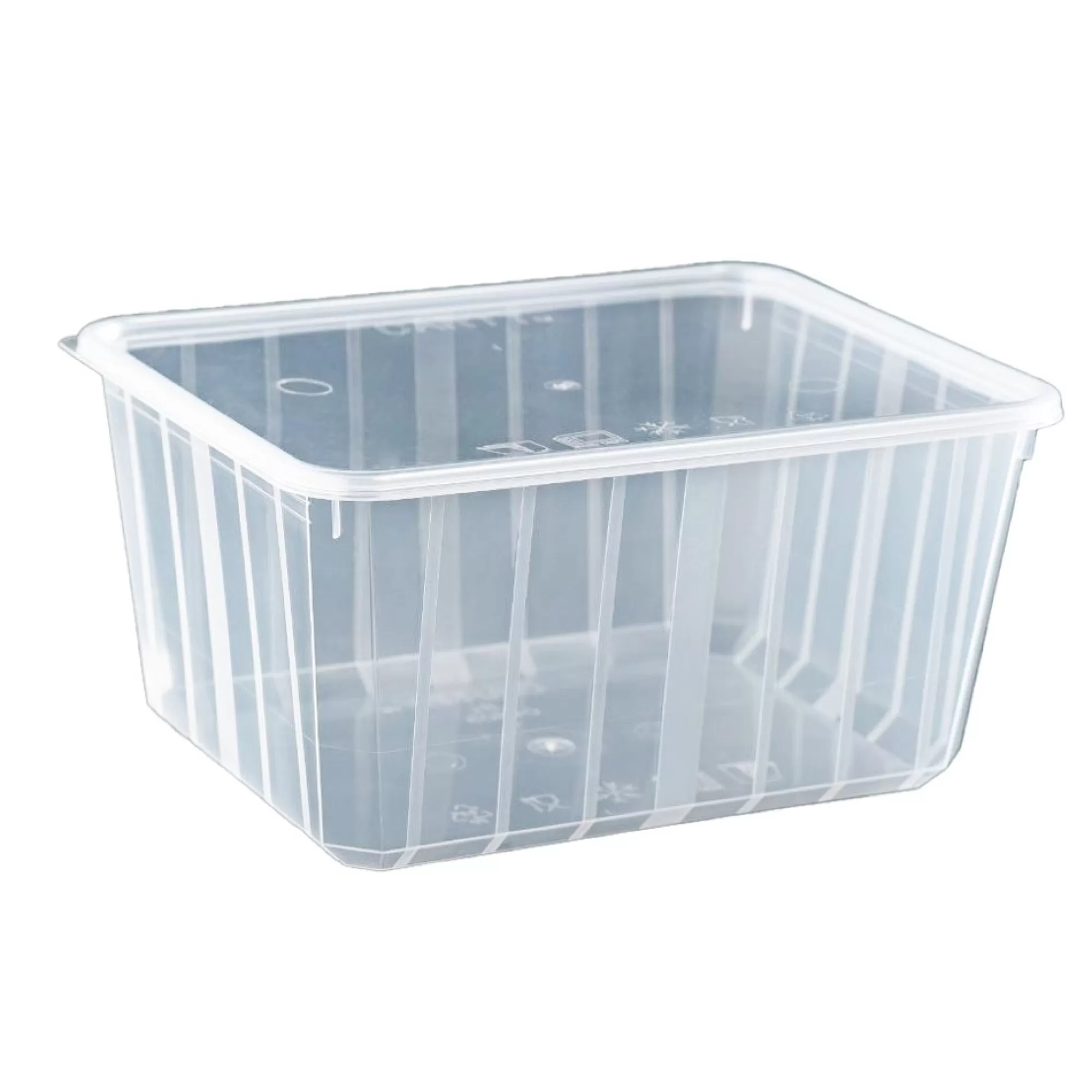 Clearance Herbruikbaar Potje 1,8L + Deksel Transparant Pp 25 Stuks Take-Away