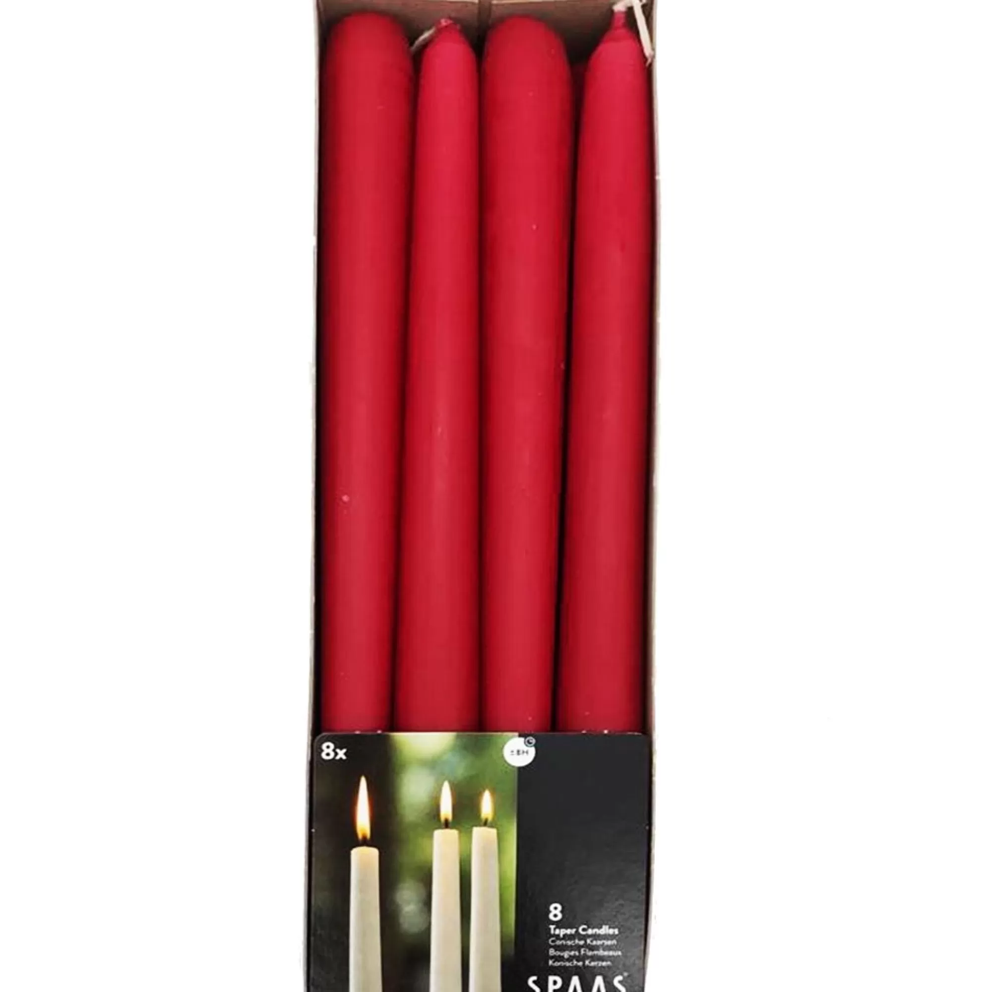 Discount Horecakaarsen Rood H 25Cm 2,3Cm 8U 8 Stuks Tafelkaarsen