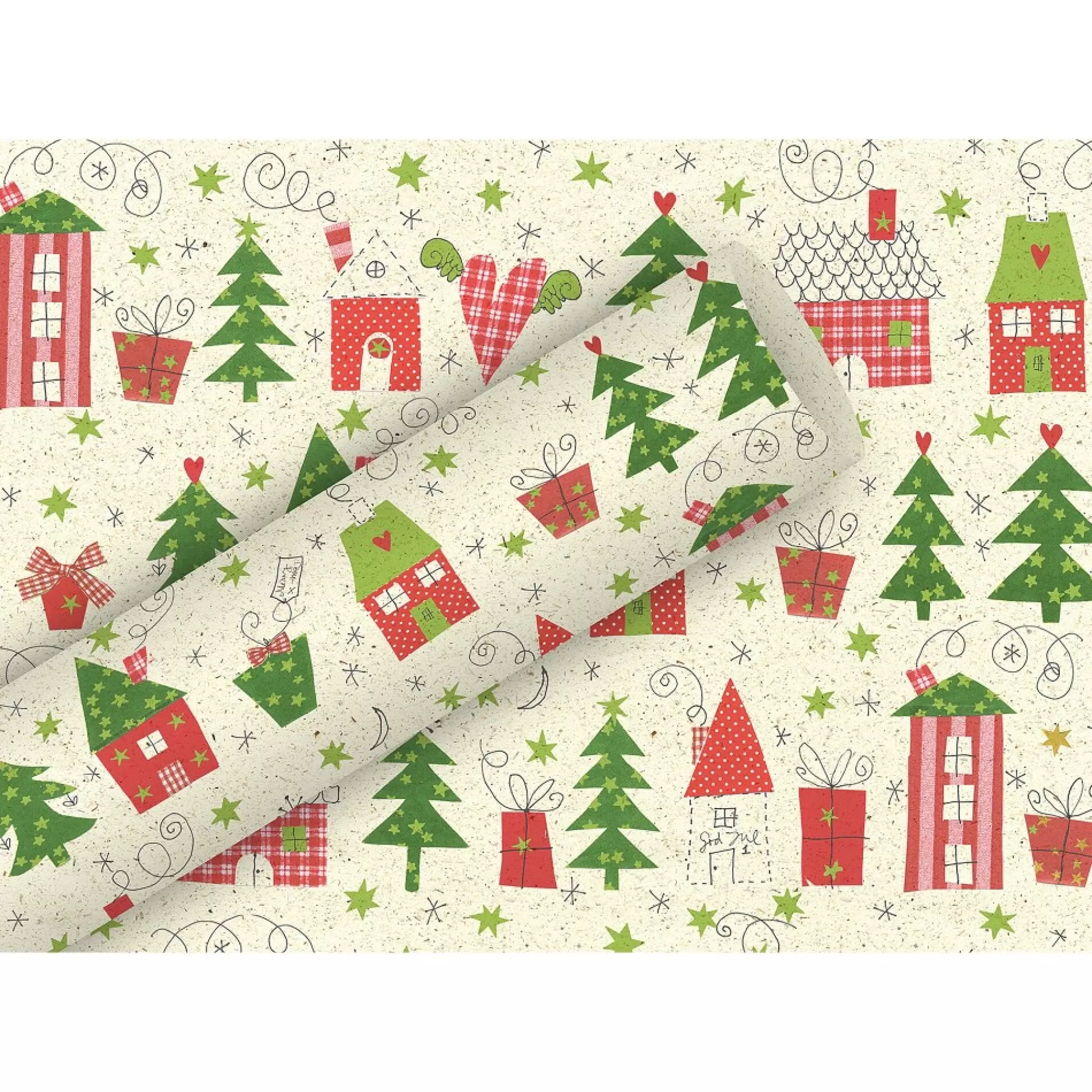 Cheap Inpakpapier Kerst Groen/Rood 70Cm X 1,5M Inpakpapier