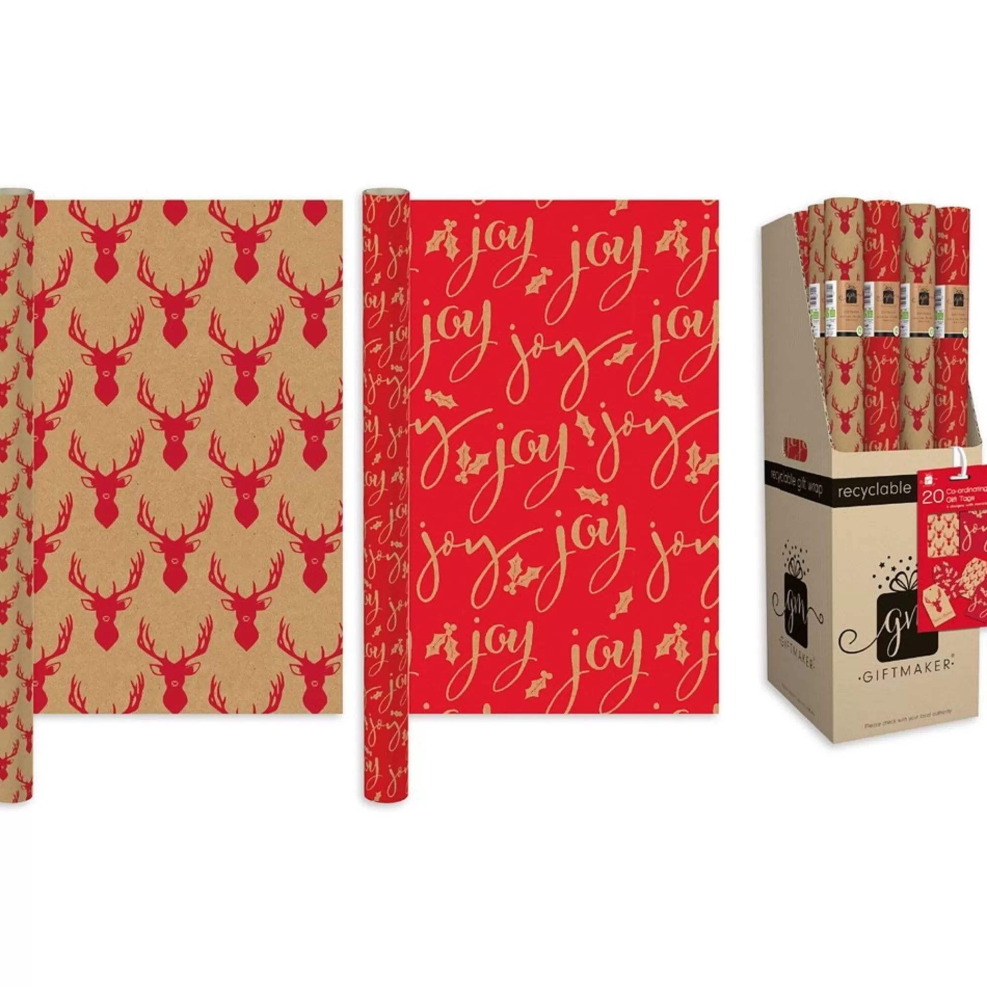 Online Inpakpapier Merry Christmas 69Cm X 2M 60G/M 1 Van De 2 Inpakpapier