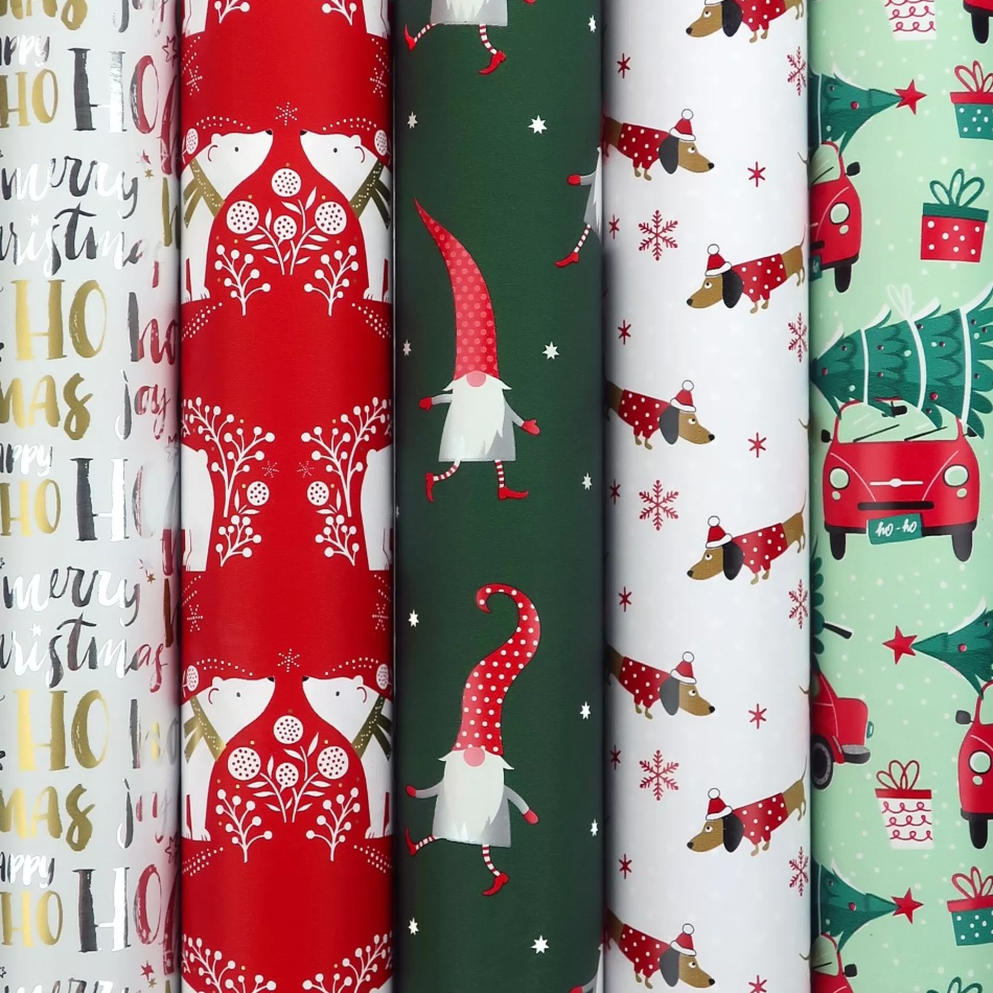 Cheap Inpakpapier Xmas Time 70Cm X 1,5M/2M 1 Van De 5 Inpakpapier