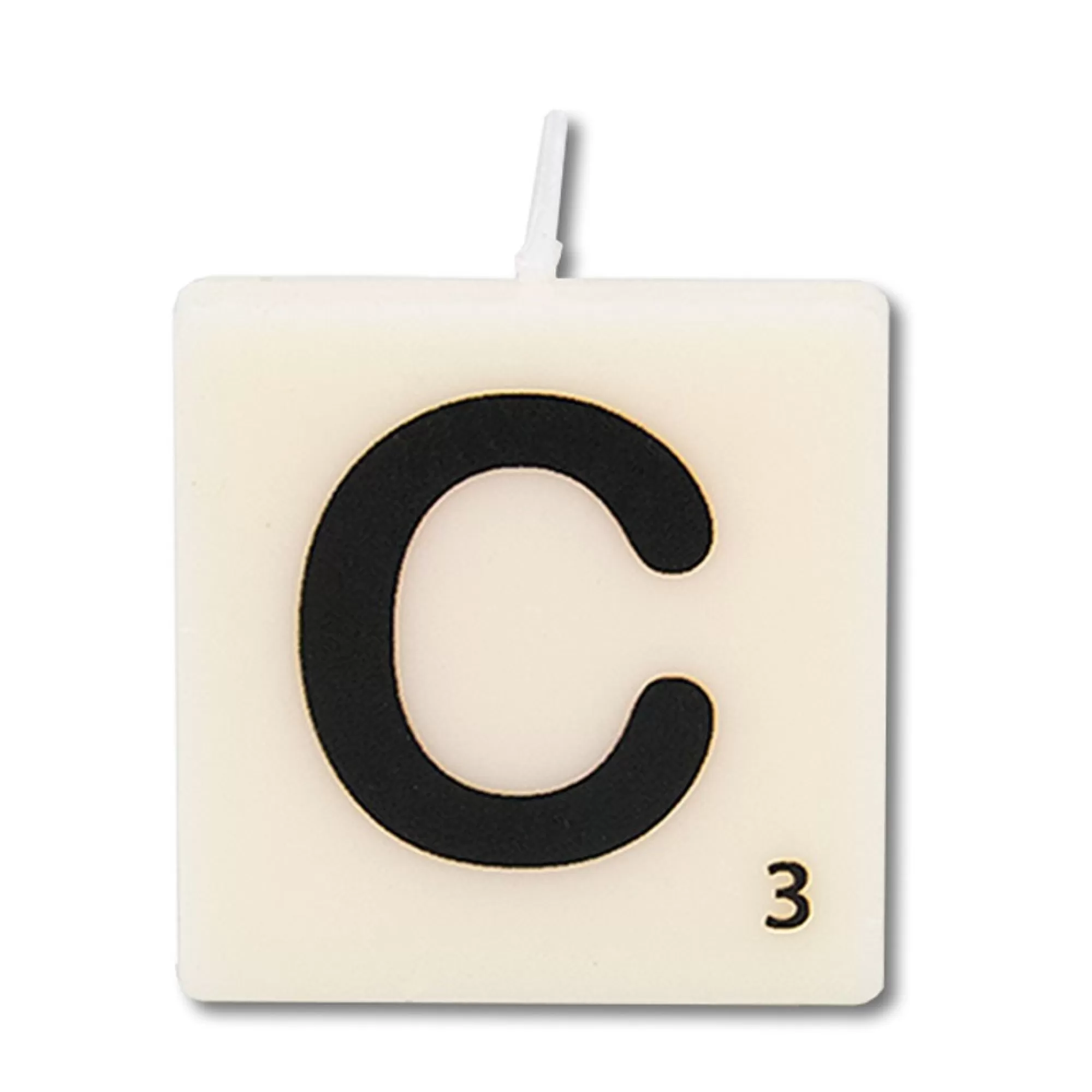 Cheap Kaars Mini 4X2X4Cm Wit Letter C Fantasiekaarsen