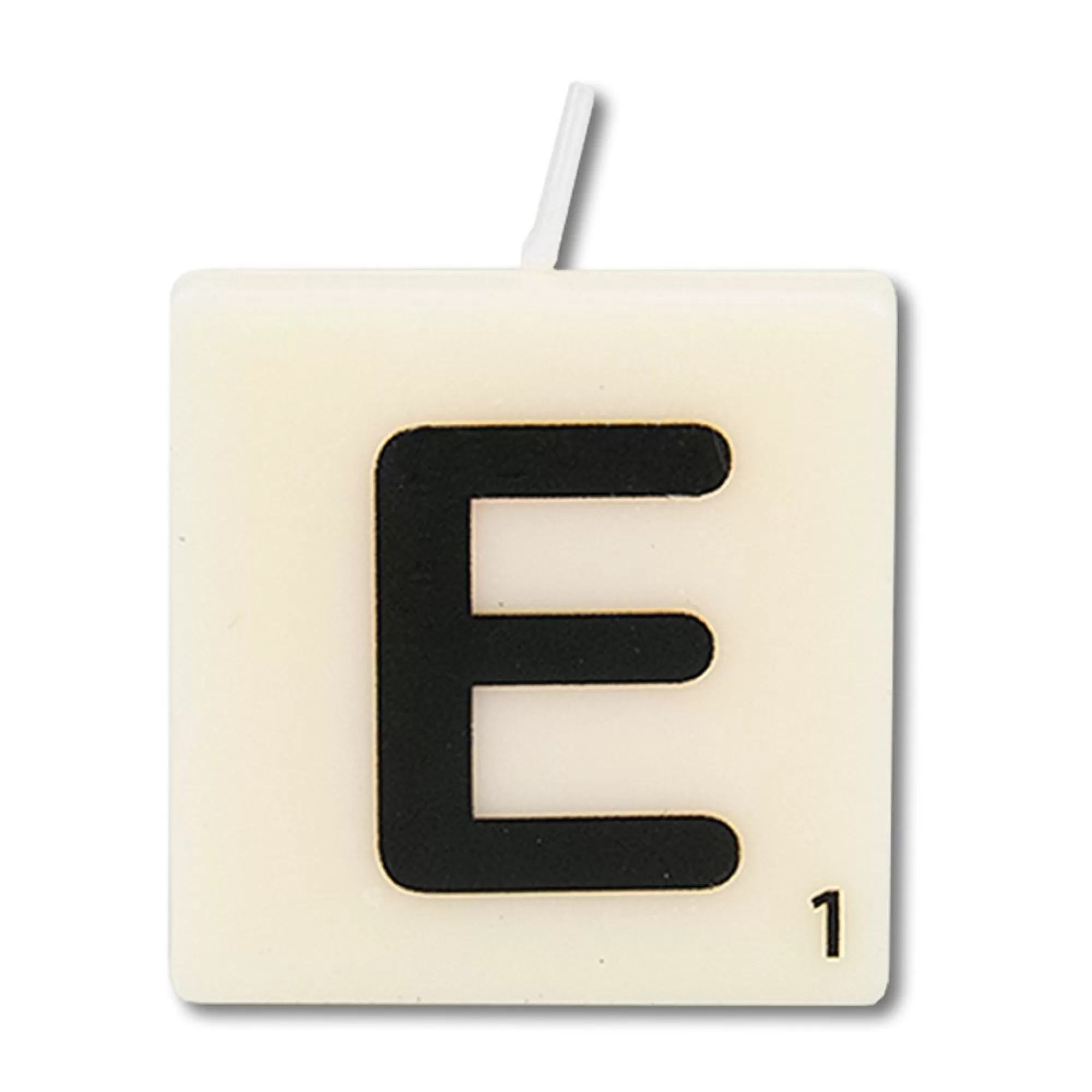 Store Kaars Mini 4X2X4Cm Wit Letter E Fantasiekaarsen