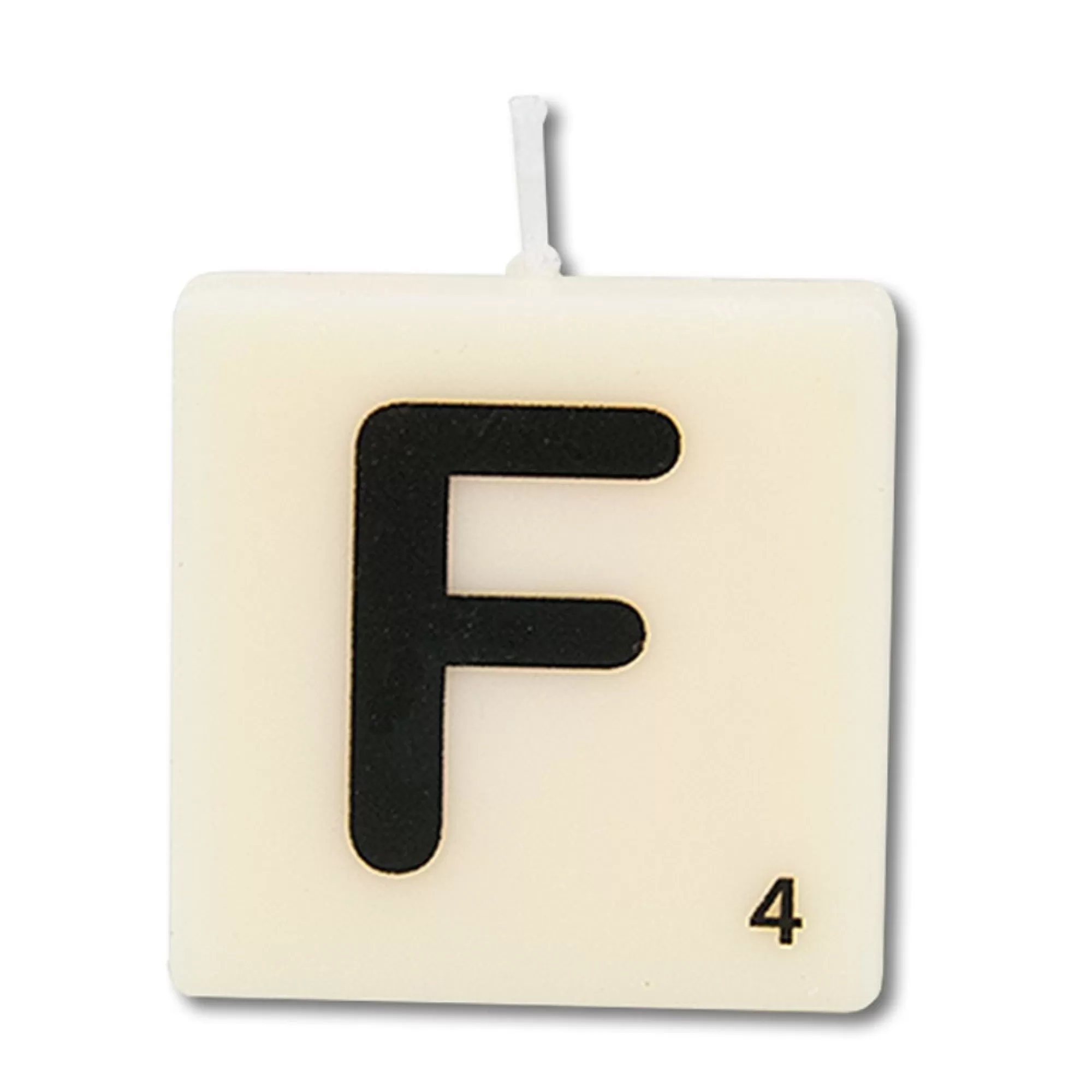 Hot Kaars Mini 4X2X4Cm Wit Letter F Fantasiekaarsen