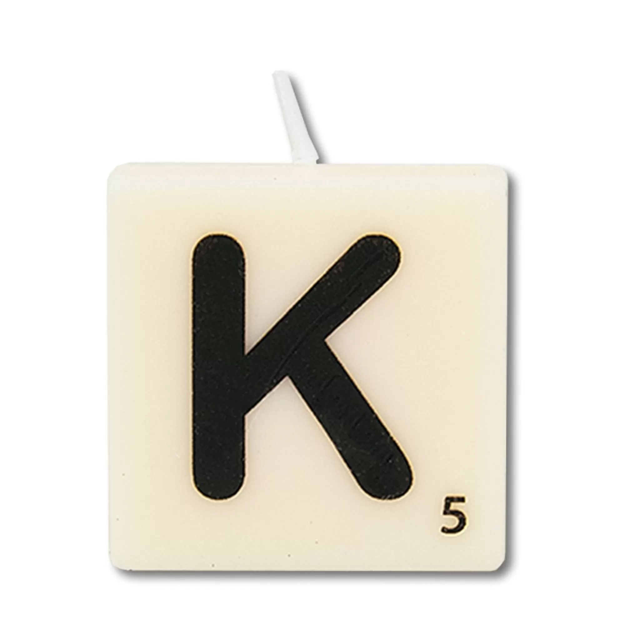 Store Kaars Mini 4X2X4Cm Wit Letter K Fantasiekaarsen