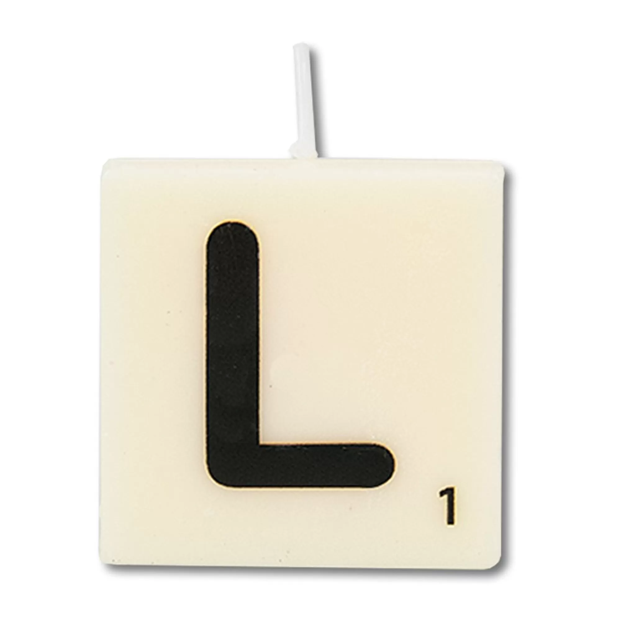 Flash Sale Kaars Mini 4X2X4Cm Wit Letter L Fantasiekaarsen