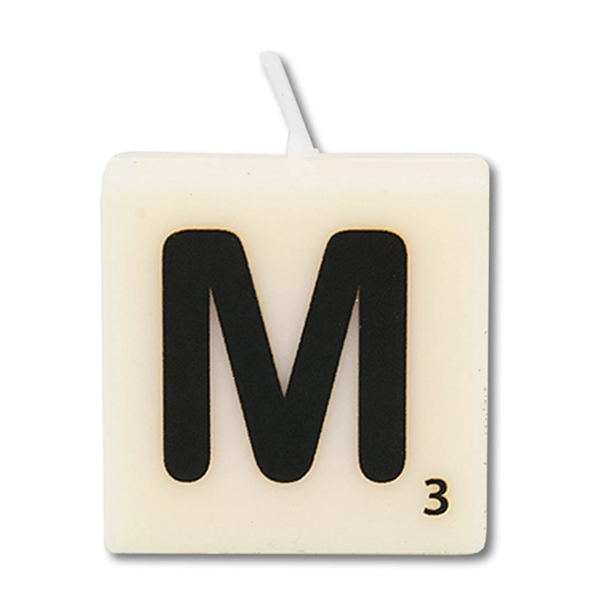 Best Sale Kaars Mini 4X2X4Cm Wit Letter M Fantasiekaarsen