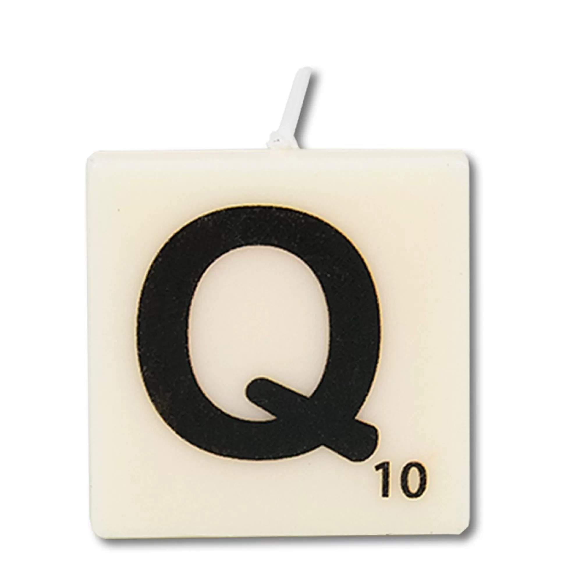 Fashion Kaars Mini 4X2X4Cm Wit Letter Q Fantasiekaarsen