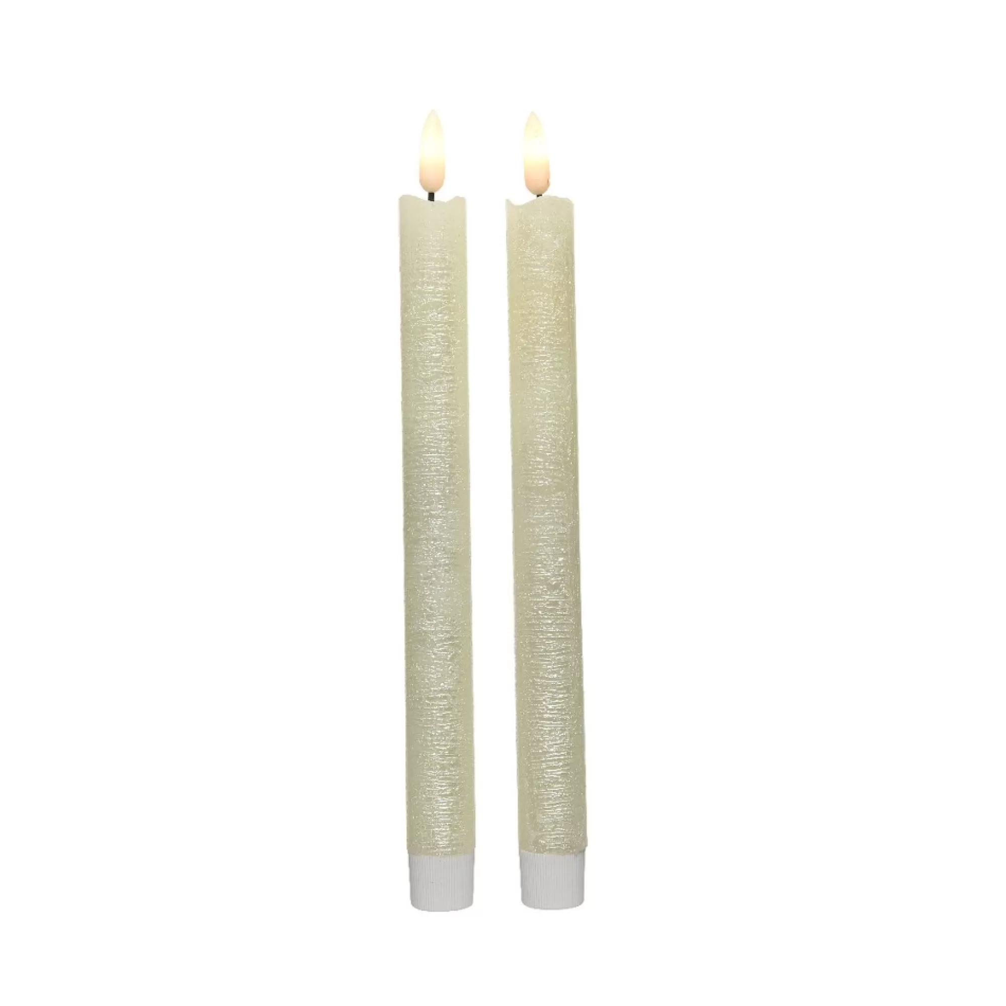 Online Kaarsen Warmwit/Parel Led Timer H 24,5Cm 2,2Cm 6U 2 Stuks Allerlei