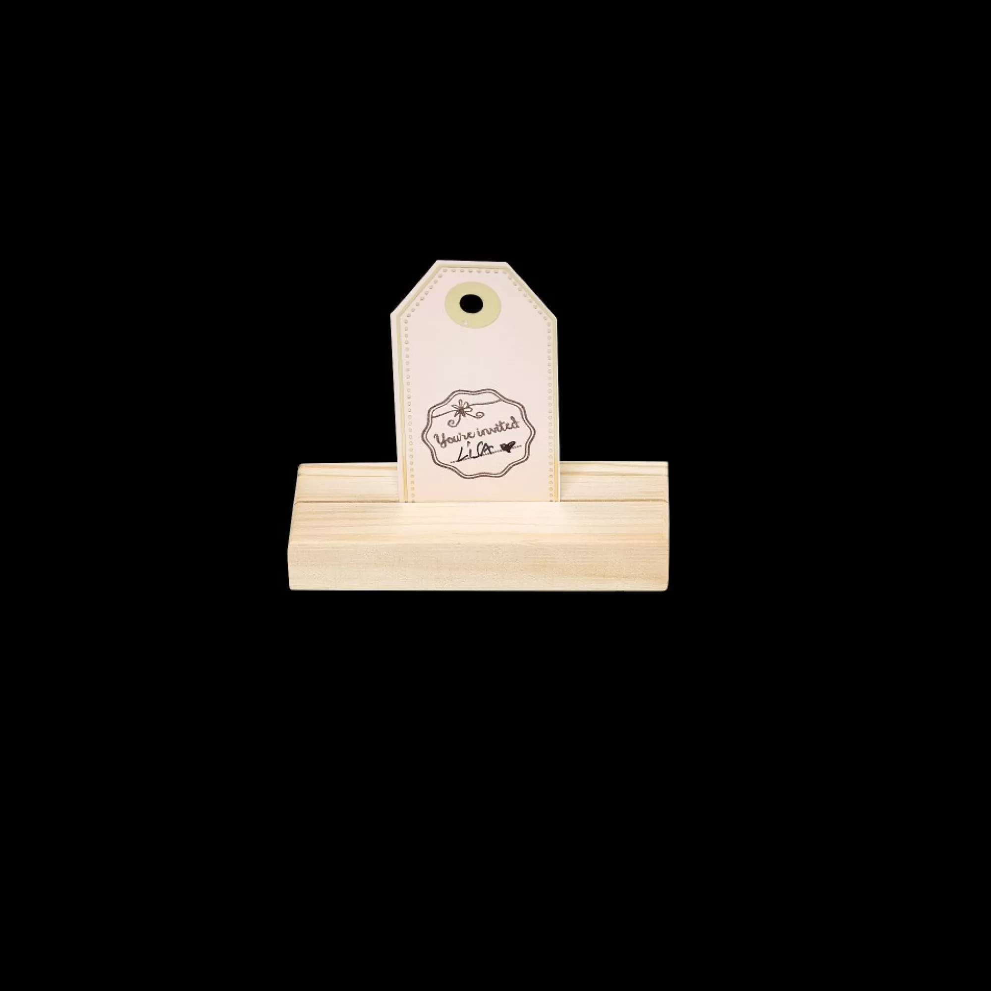 Cheap Kaarthouder 10X4,5X1,7Cm Hout Tafeldecoratie