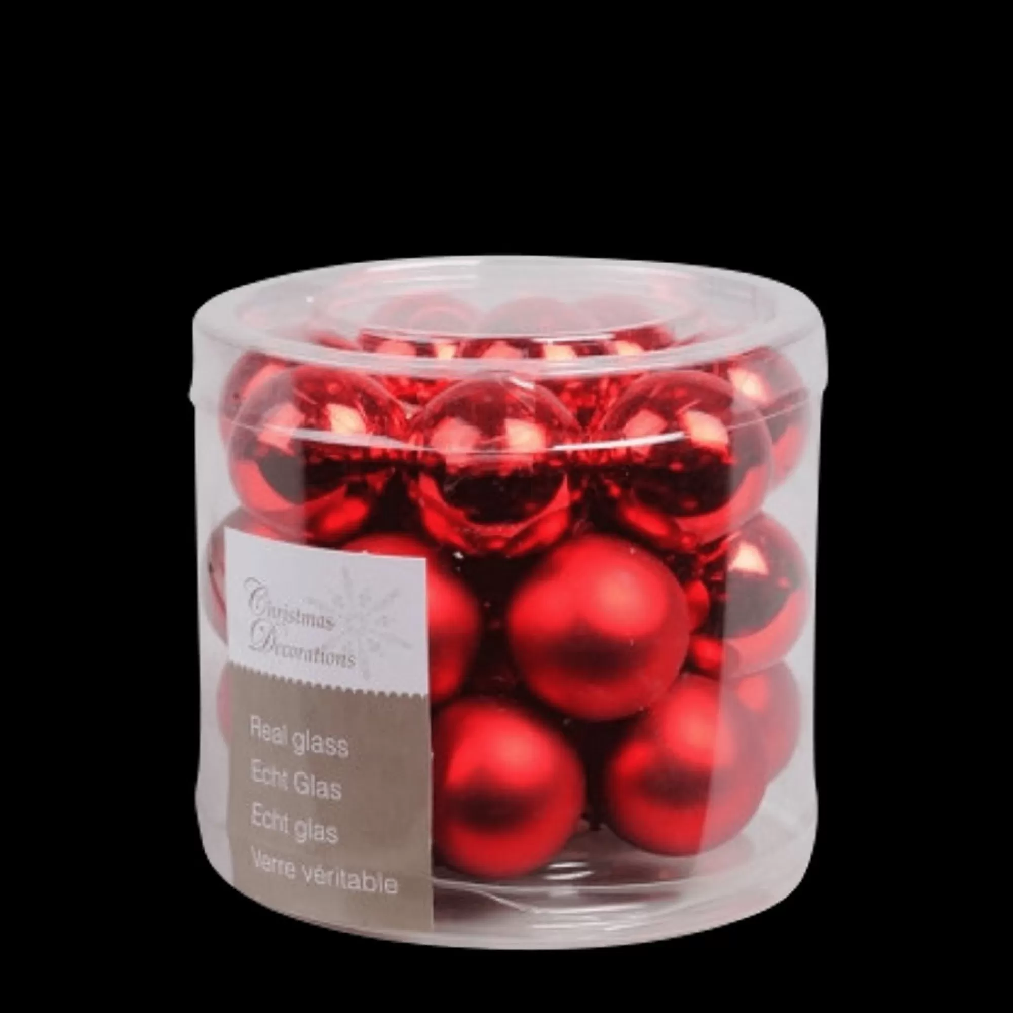 Best Sale Kerstbal Kerstrood Glans En Mat 2,5Cm Glas 24 Stuks Kerstballen