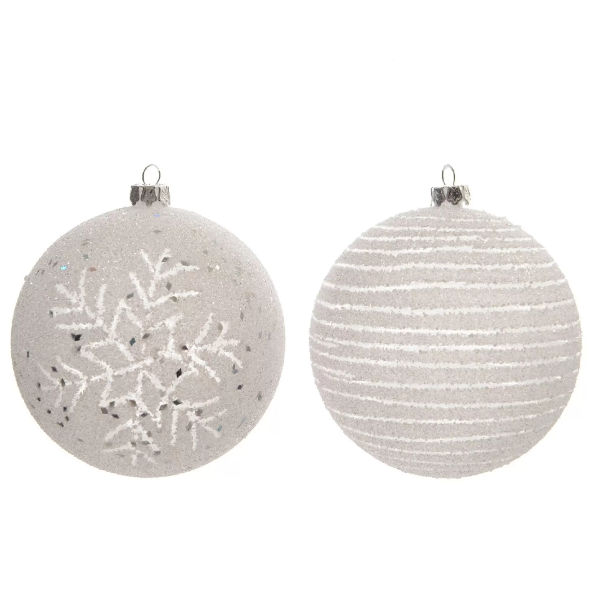 Best Kerstbal Onbreekbaar Winterwit 8Cm 1 Van De 2 Kerstballen