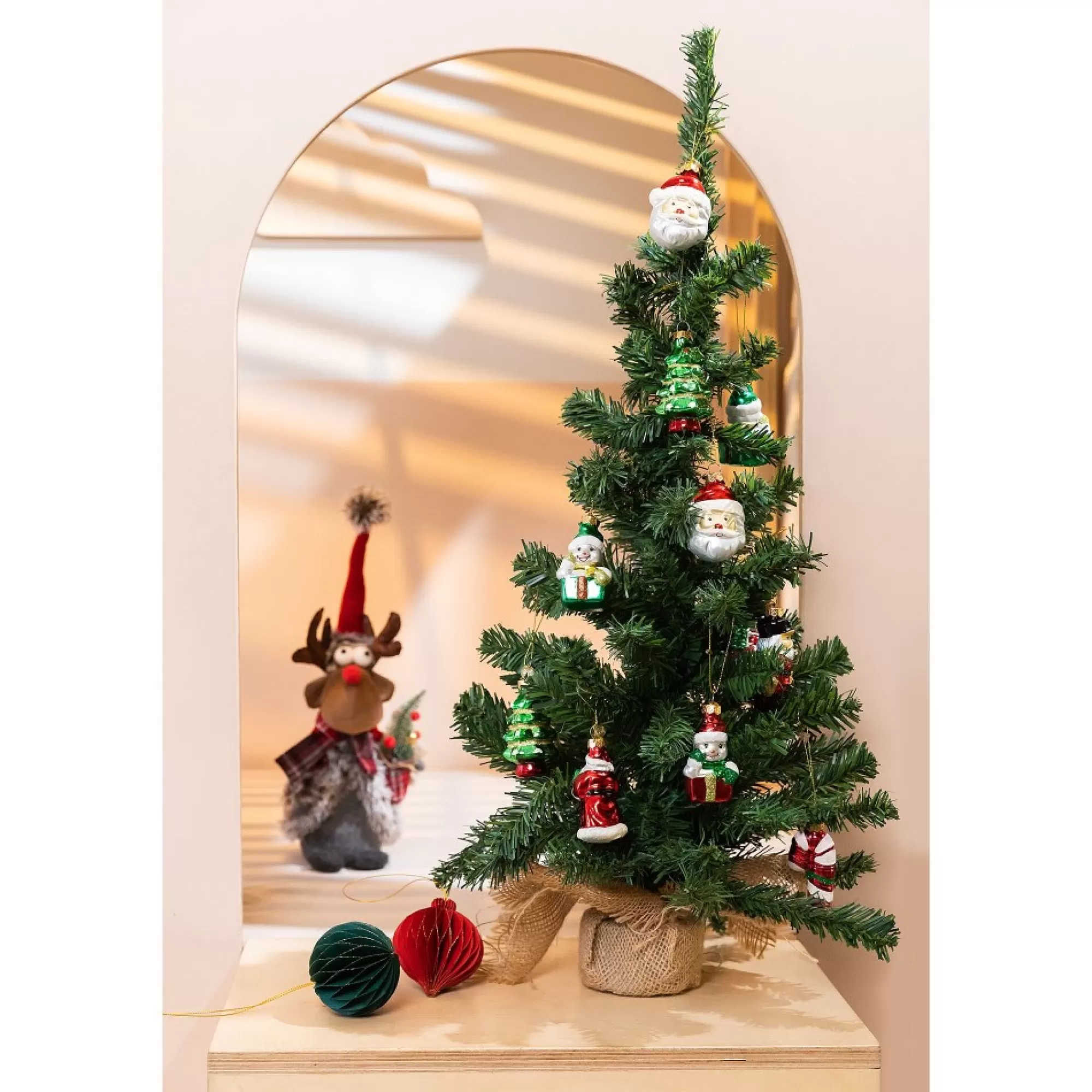 Clearance Kerstboom In Jute Zak H 60Cm Kleine Kerstbomen