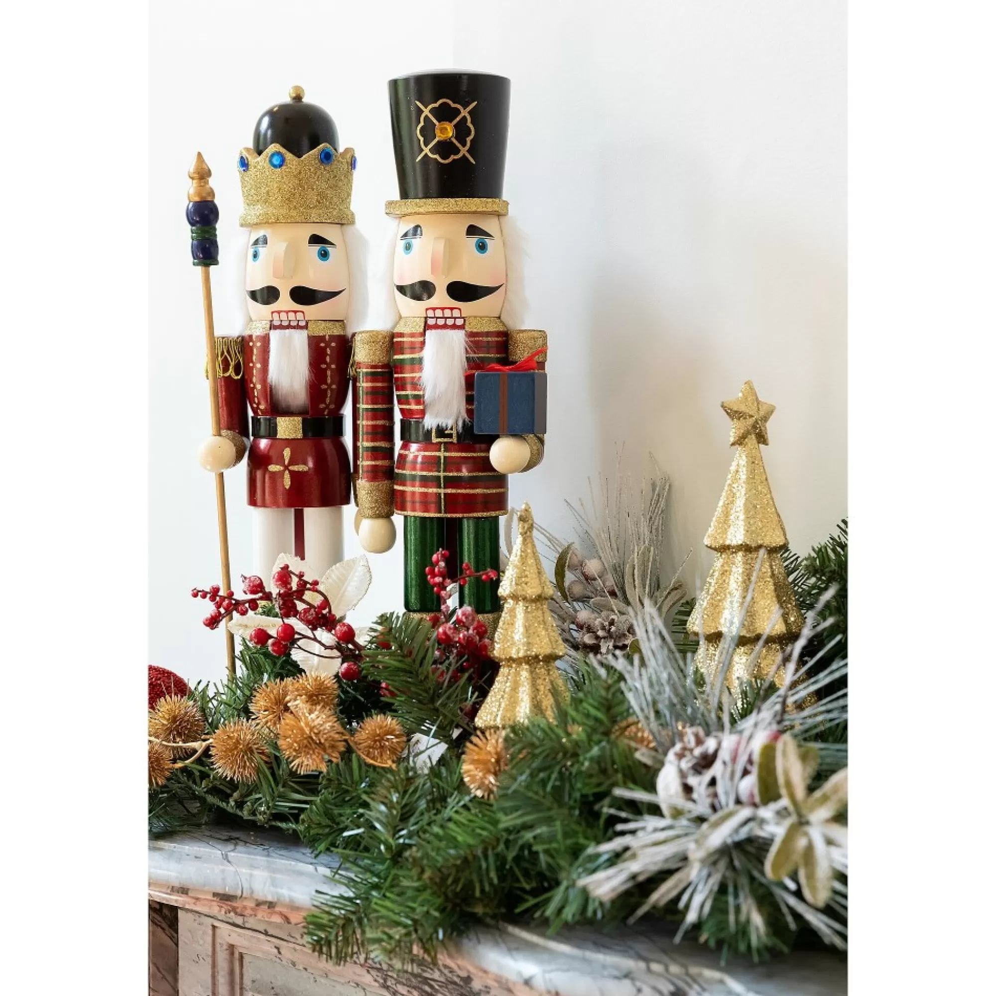 Discount Kerstboom Met Ster Goud Glitter H 19Cm Kleine Kerstbomen