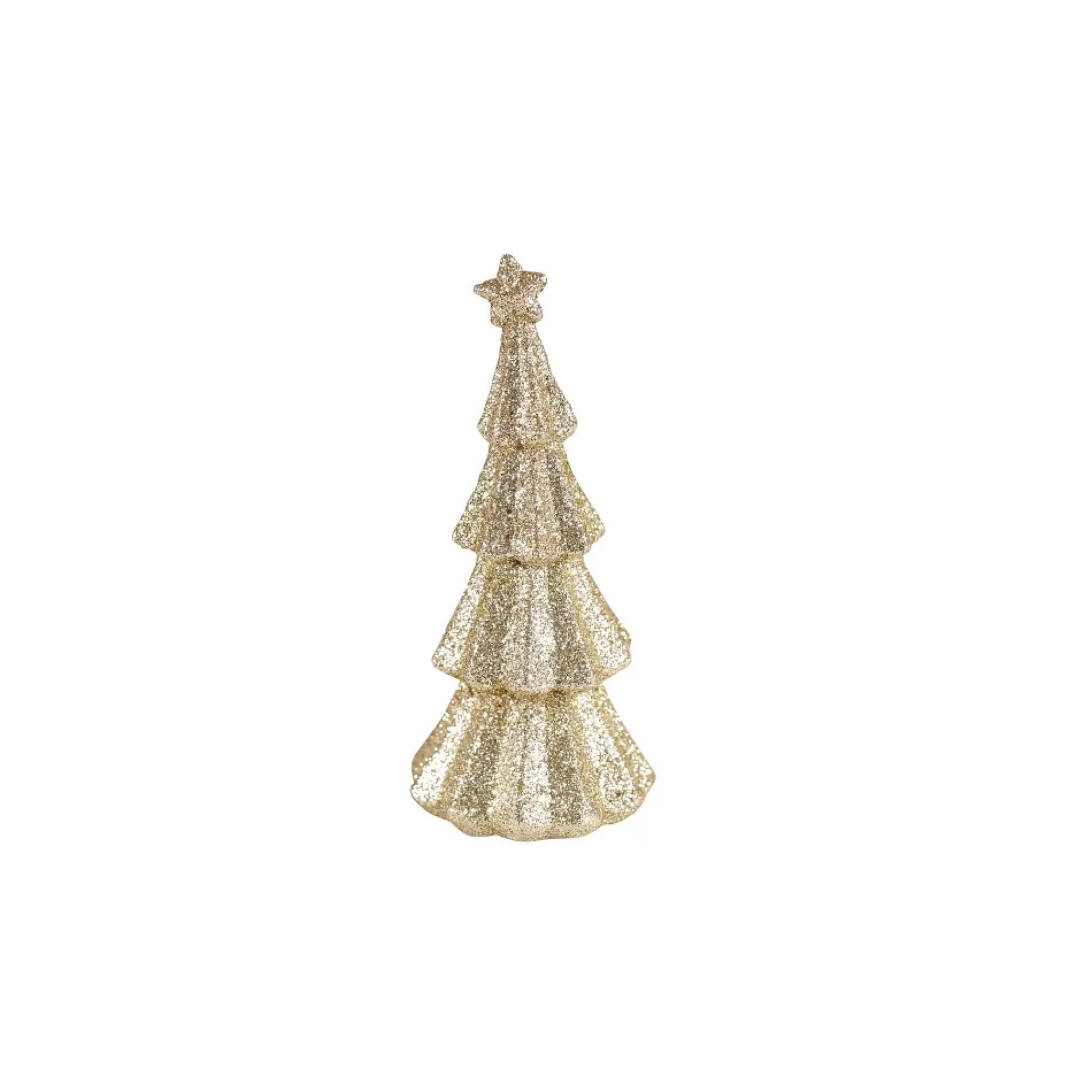 Discount Kerstboom Met Ster Goud Glitter H 19Cm Kleine Kerstbomen