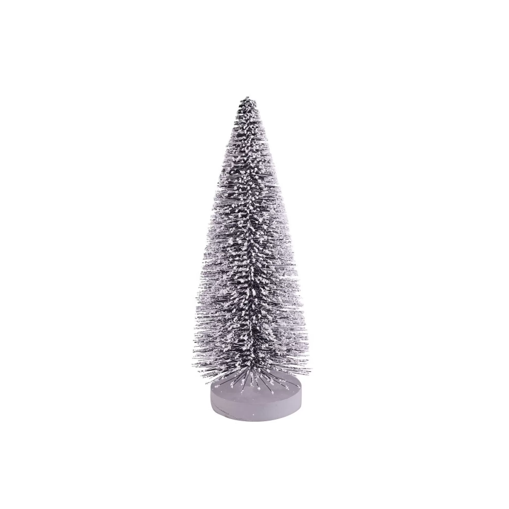 Clearance Kerstboom Op Voet Zilver Besneeuwd 30Cm Plastic Kleine Kerstbomen