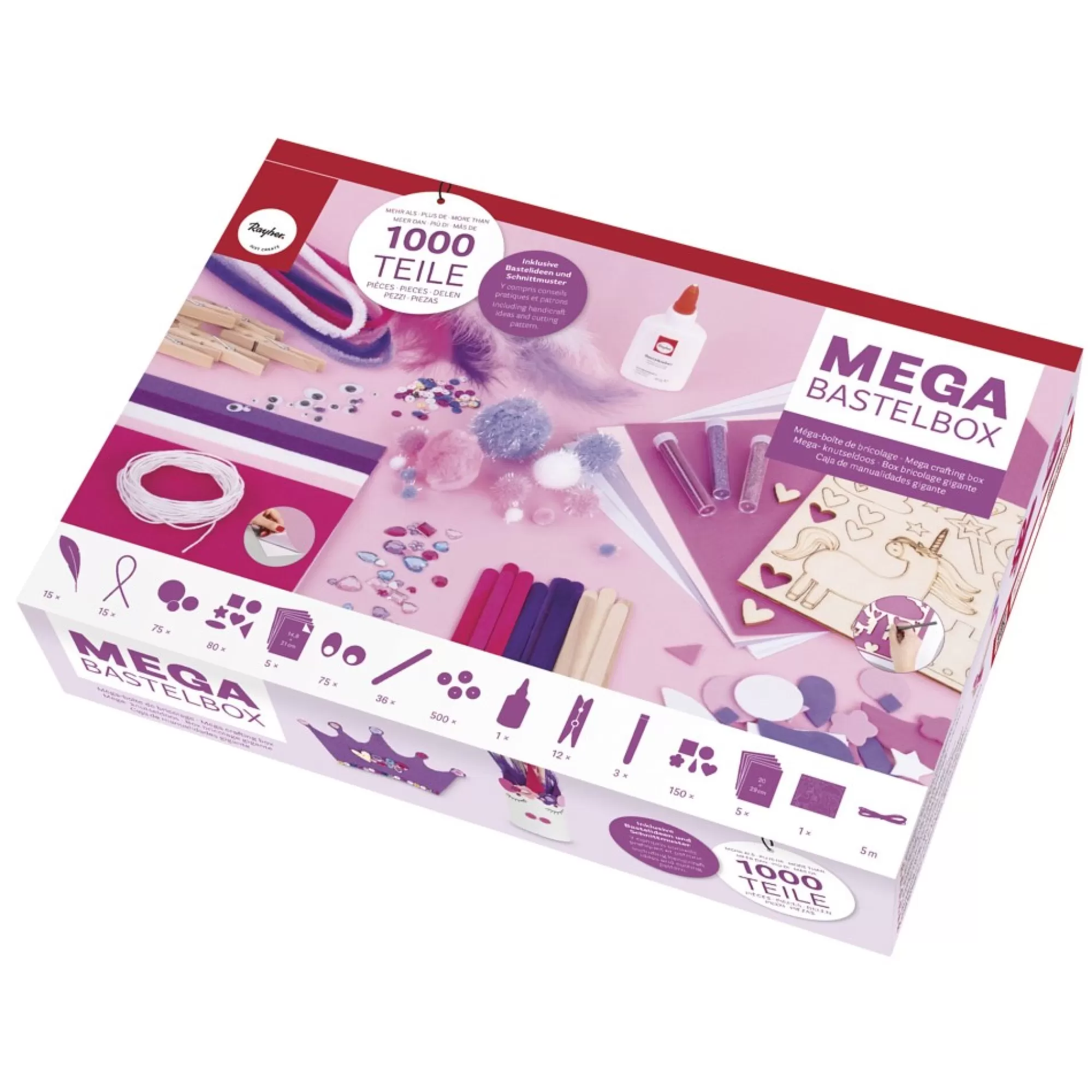 Best Knutselbox Mega Unicorn 1000 Stuks Cadeautips