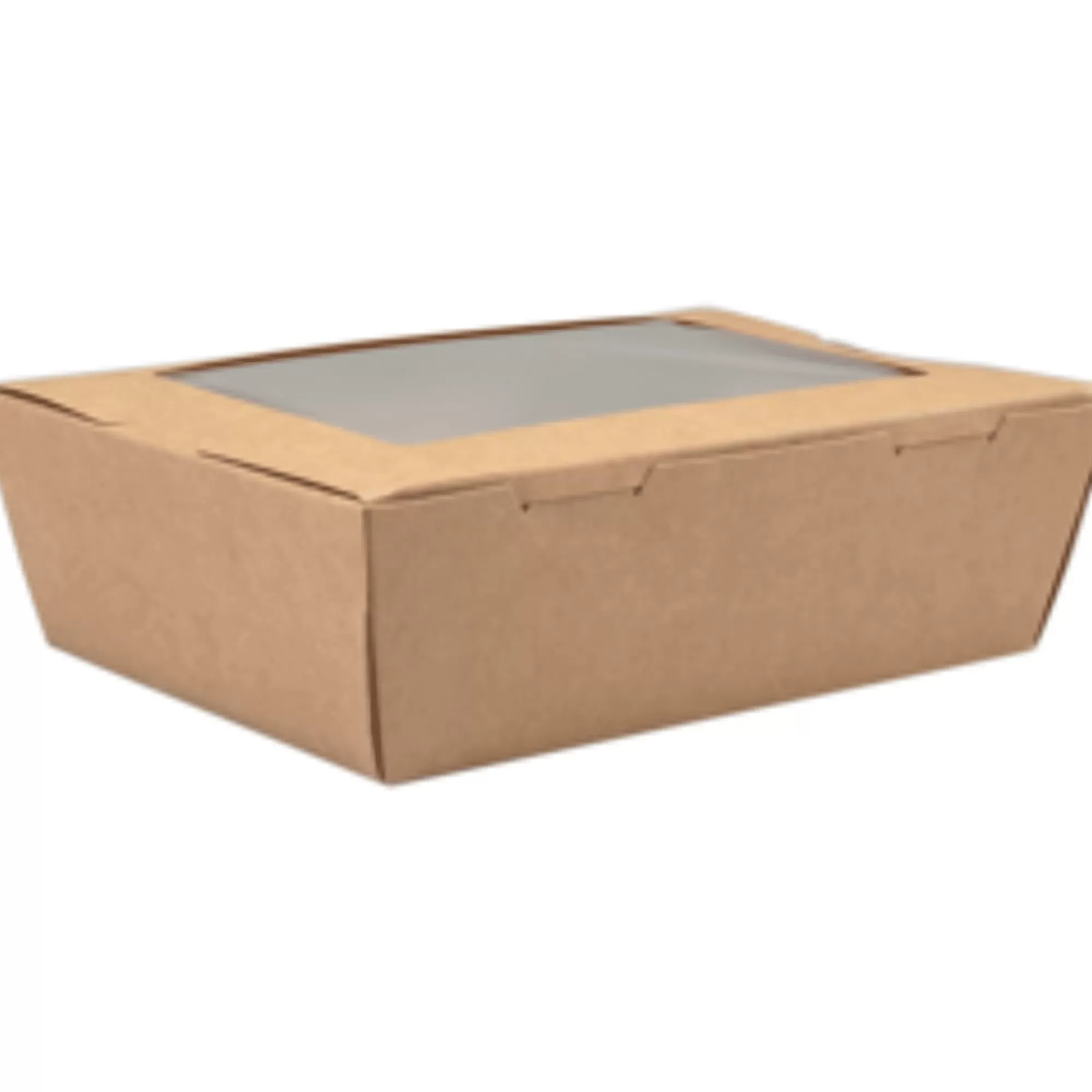 Flash Sale Maaltijdbox Met Venster 900Ml 19,5X14X5Cm Kraft + Pe Coating 50 Stuks Take-Away