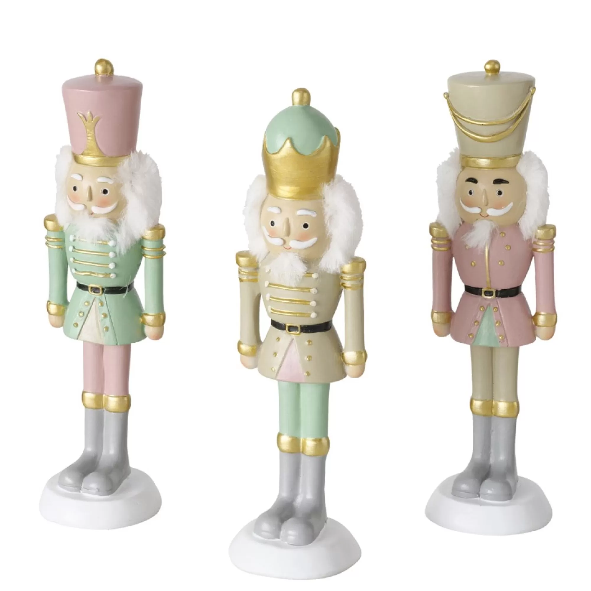 Fashion Notenkraker Archie Pastel H 20Cm 1 Van De 3 Kerst- & Sneeuwmannen