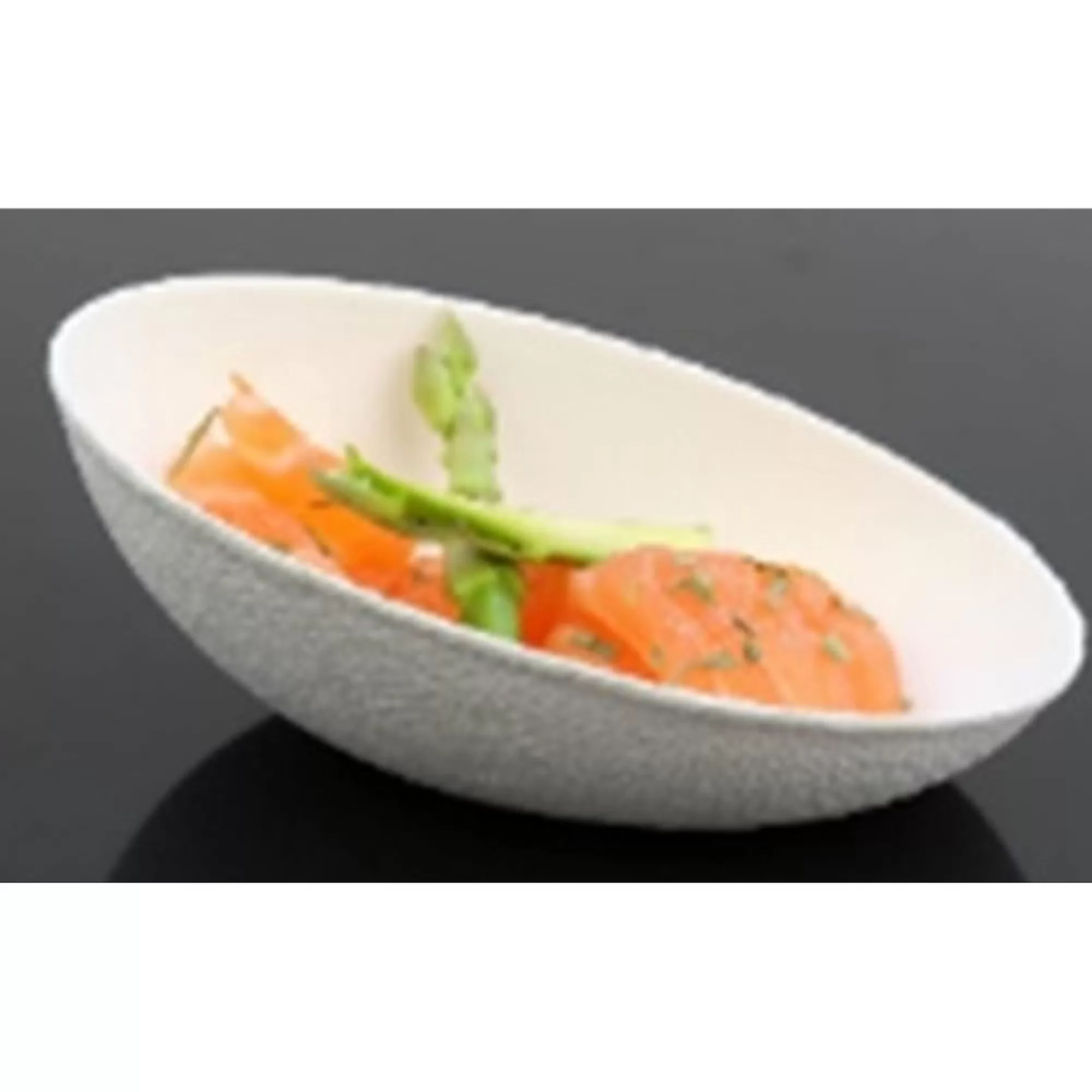 Online Oval Mini Plate Suikerriet Wit 50 Stuks Aperitief